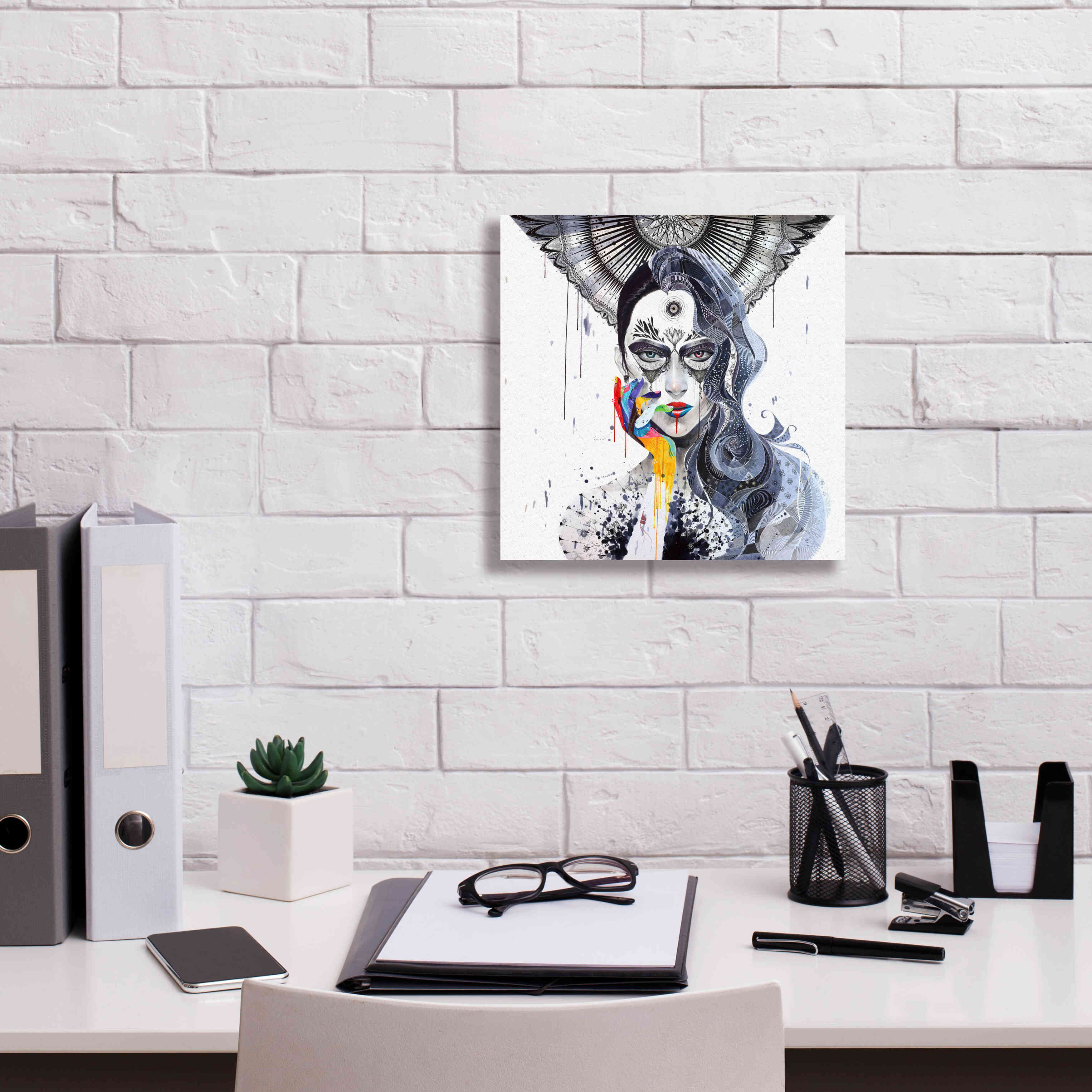 'Janus' by MinJae, Giclee Canvas Wall Art,12 x 12