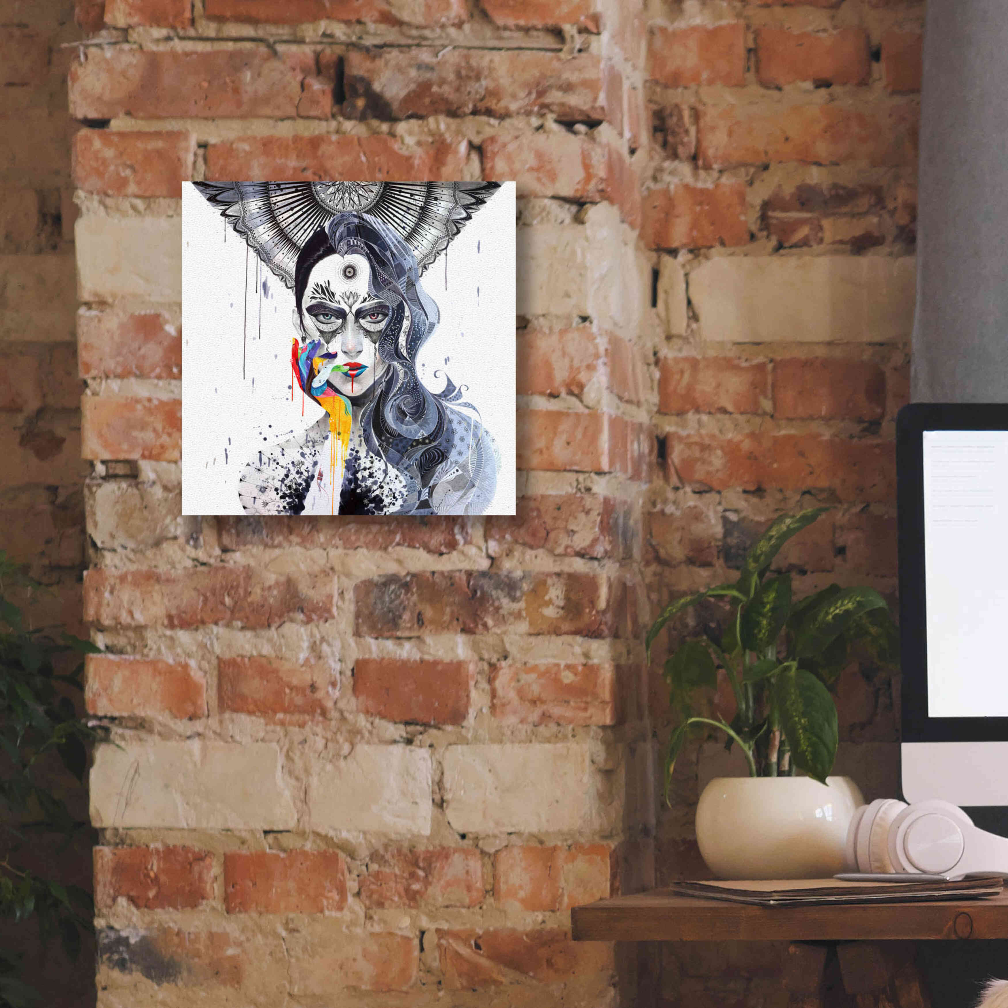 'Janus' by MinJae, Giclee Canvas Wall Art,12 x 12