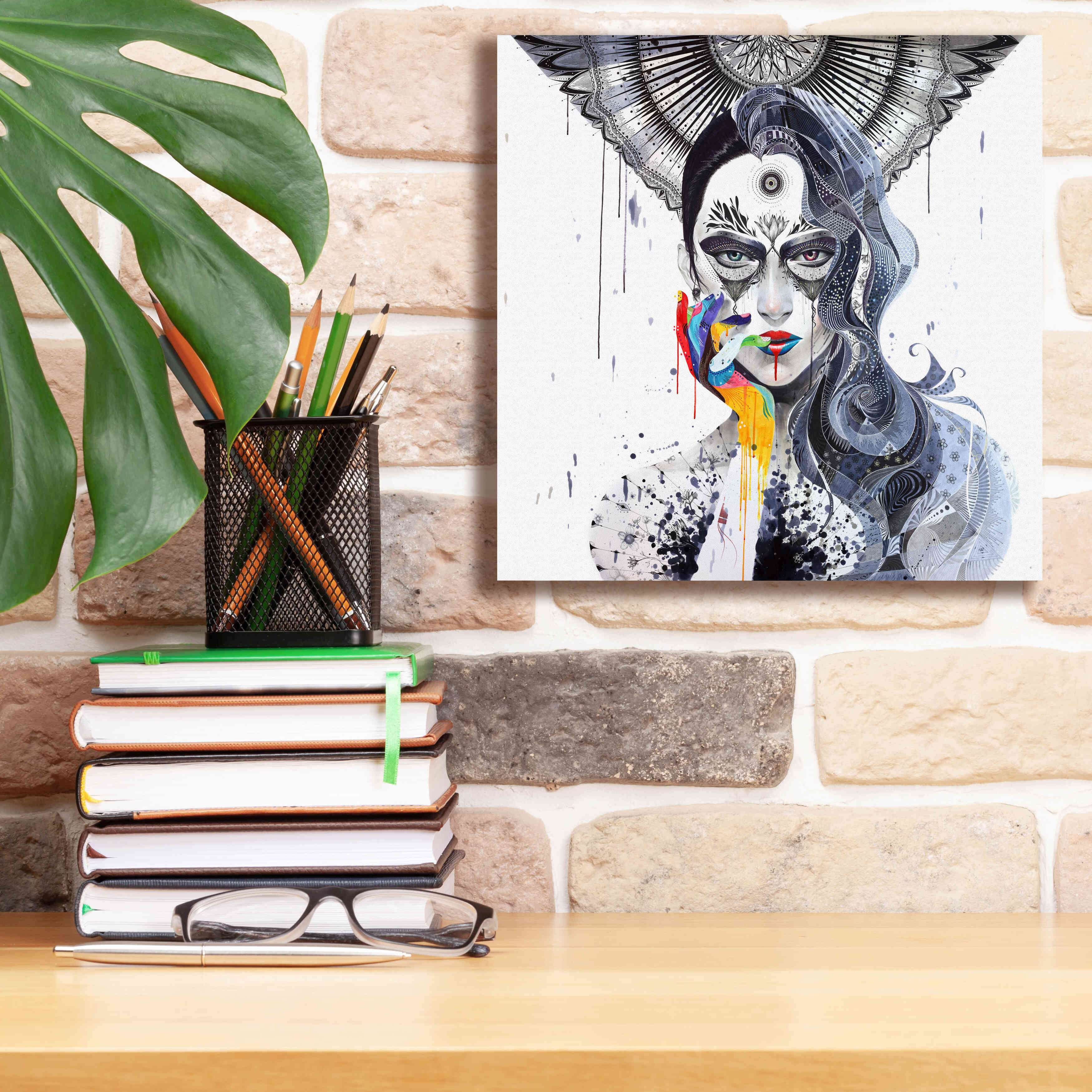 'Janus' by MinJae, Giclee Canvas Wall Art,12 x 12