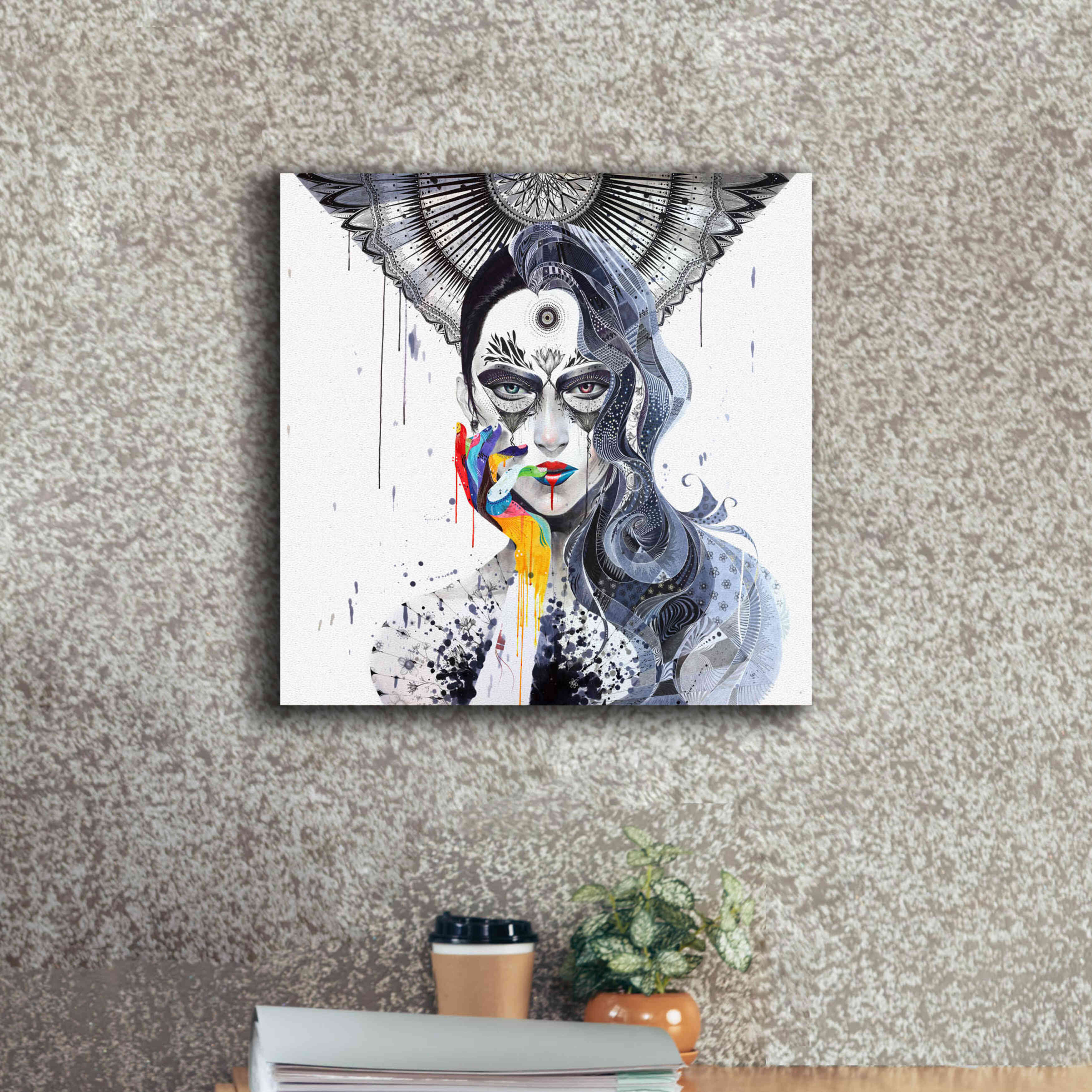 'Janus' by MinJae, Giclee Canvas Wall Art,18 x 18