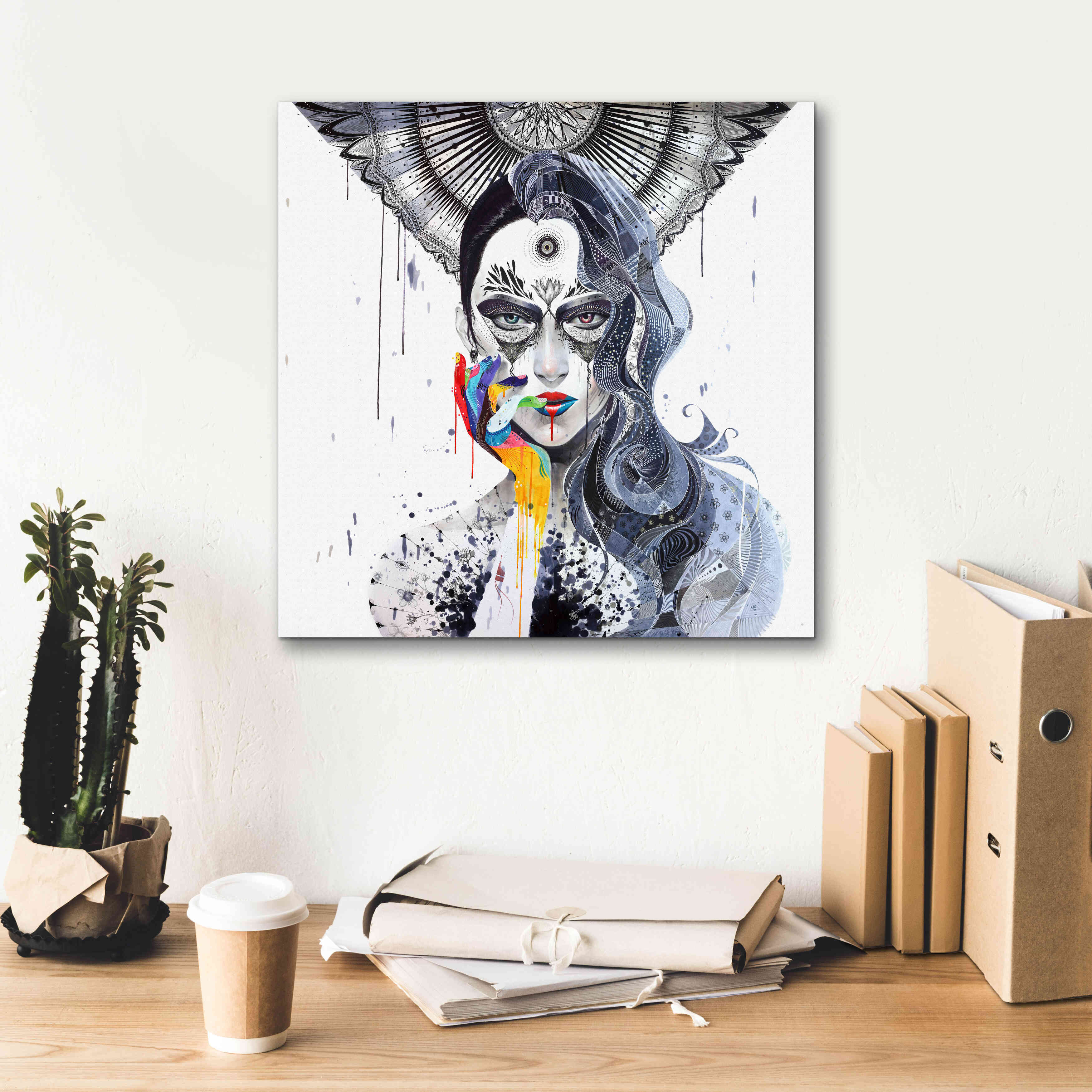 'Janus' by MinJae, Giclee Canvas Wall Art,18 x 18