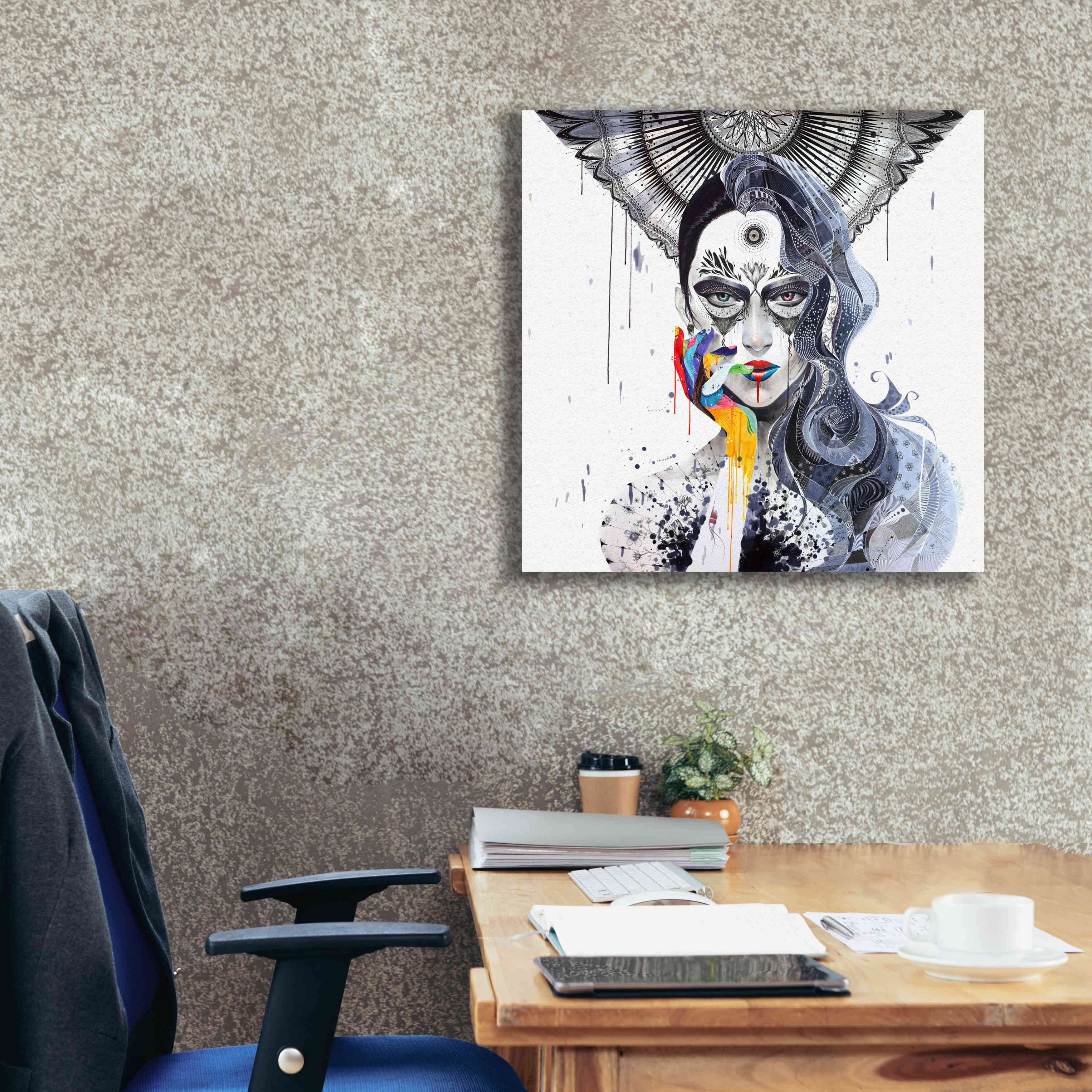 'Janus' by MinJae, Giclee Canvas Wall Art,26 x 26