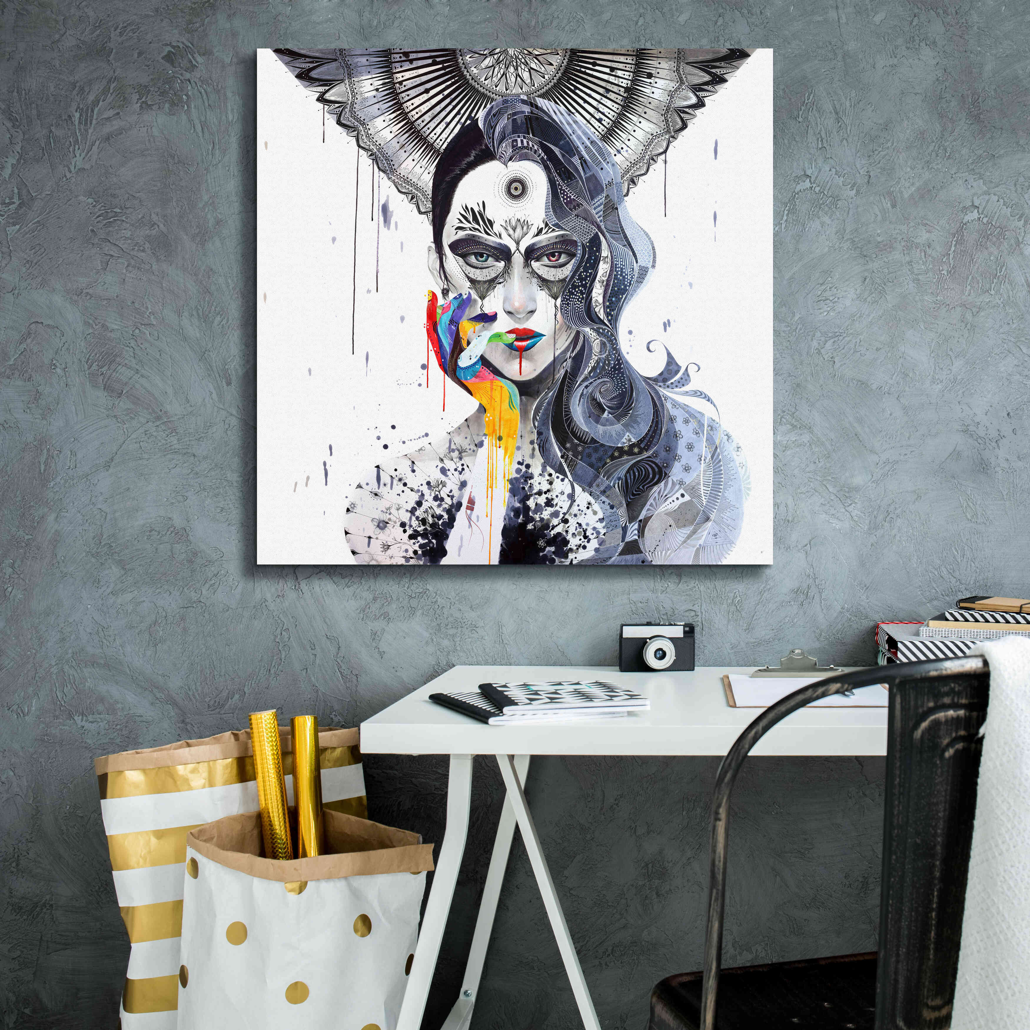 'Janus' by MinJae, Giclee Canvas Wall Art,26 x 26