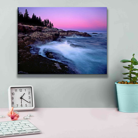 Image of 'Acadia Dusk' by Mike Jones, Giclee Canvas Wall Art,16 x 12