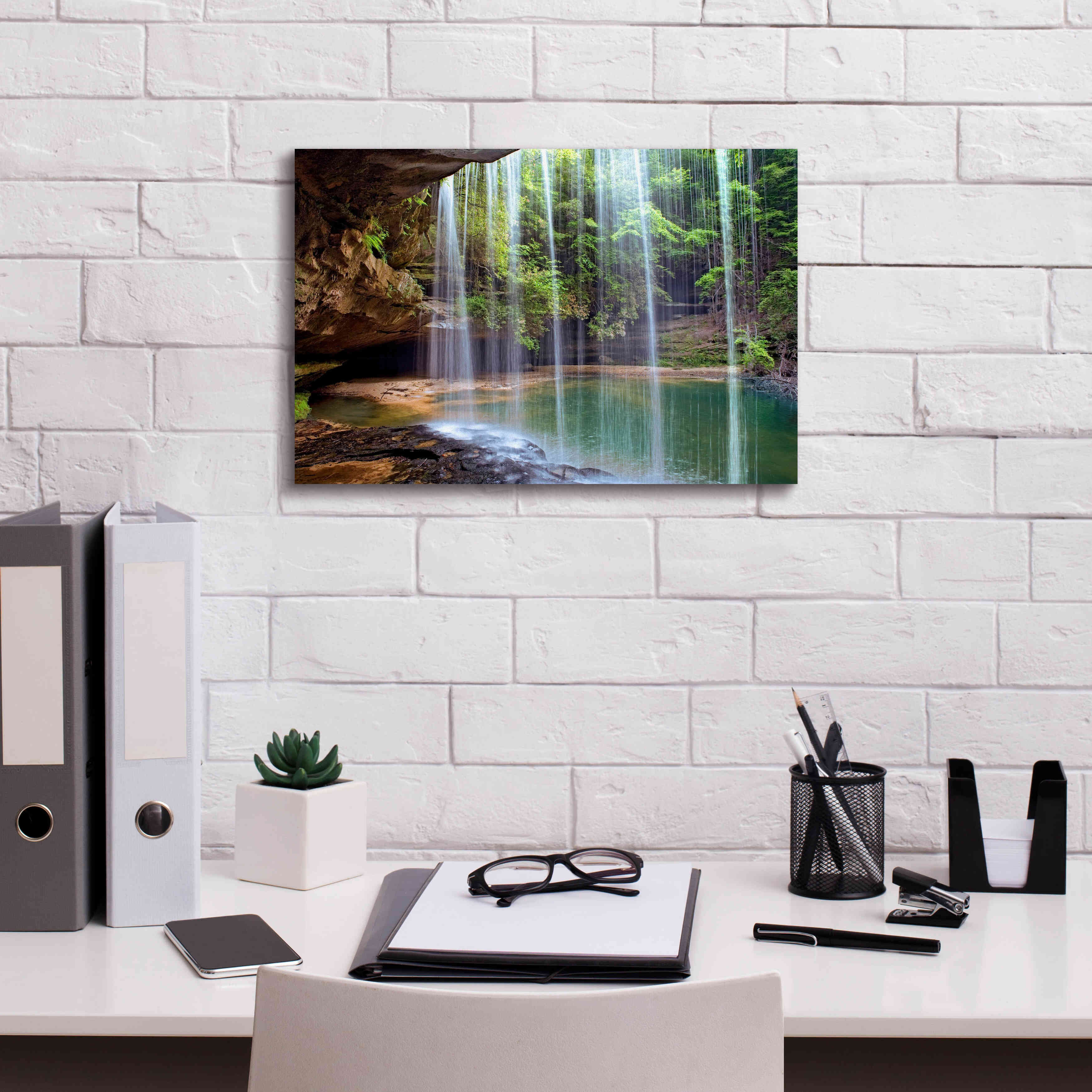 'Alabama Caney Creek Veil' by Mike Jones, Giclee Canvas Wall Art,18 x 12