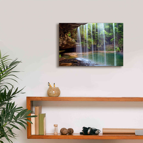 Image of 'Alabama Caney Creek Veil' by Mike Jones, Giclee Canvas Wall Art,18 x 12