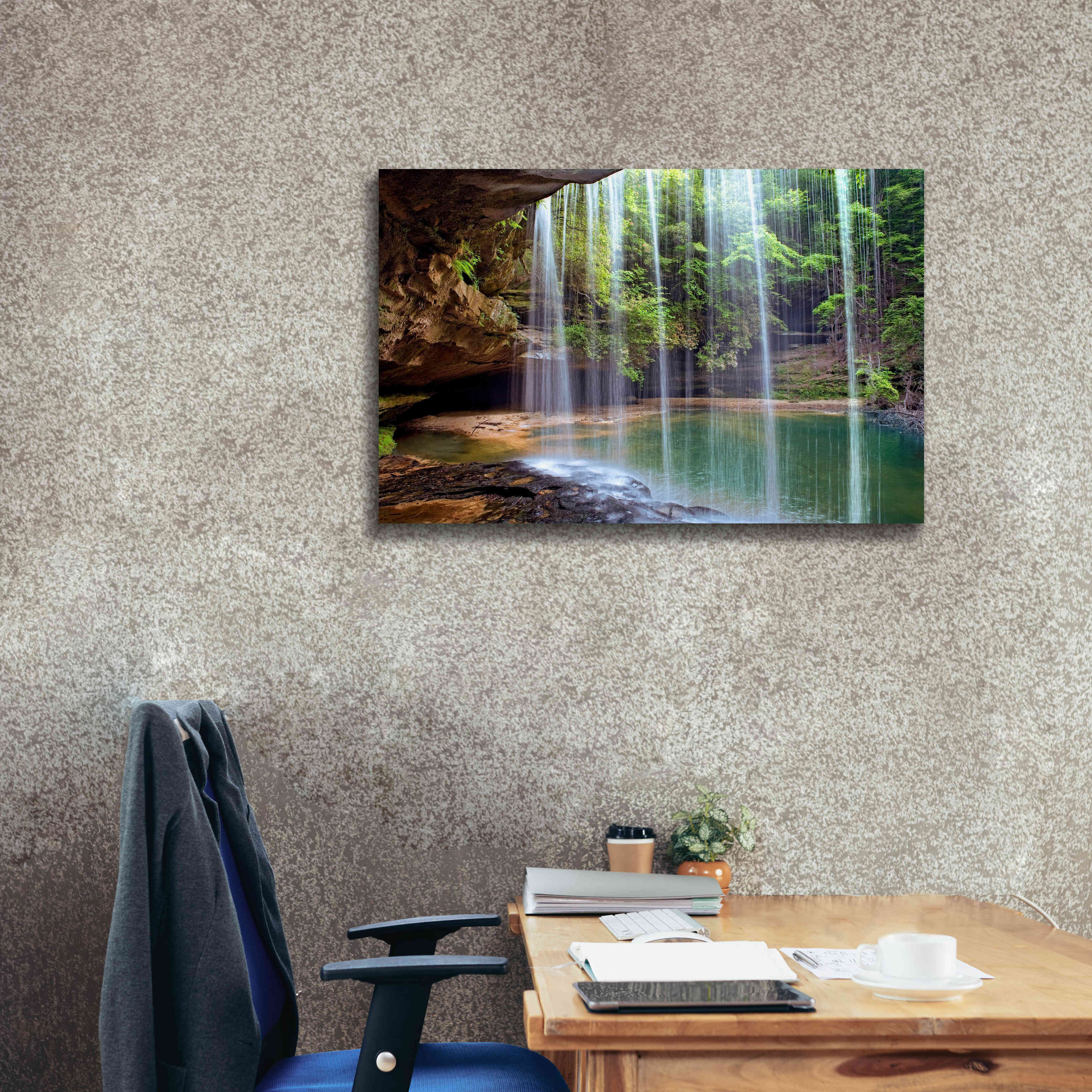 'Alabama Caney Creek Veil' by Mike Jones, Giclee Canvas Wall Art,40 x 26