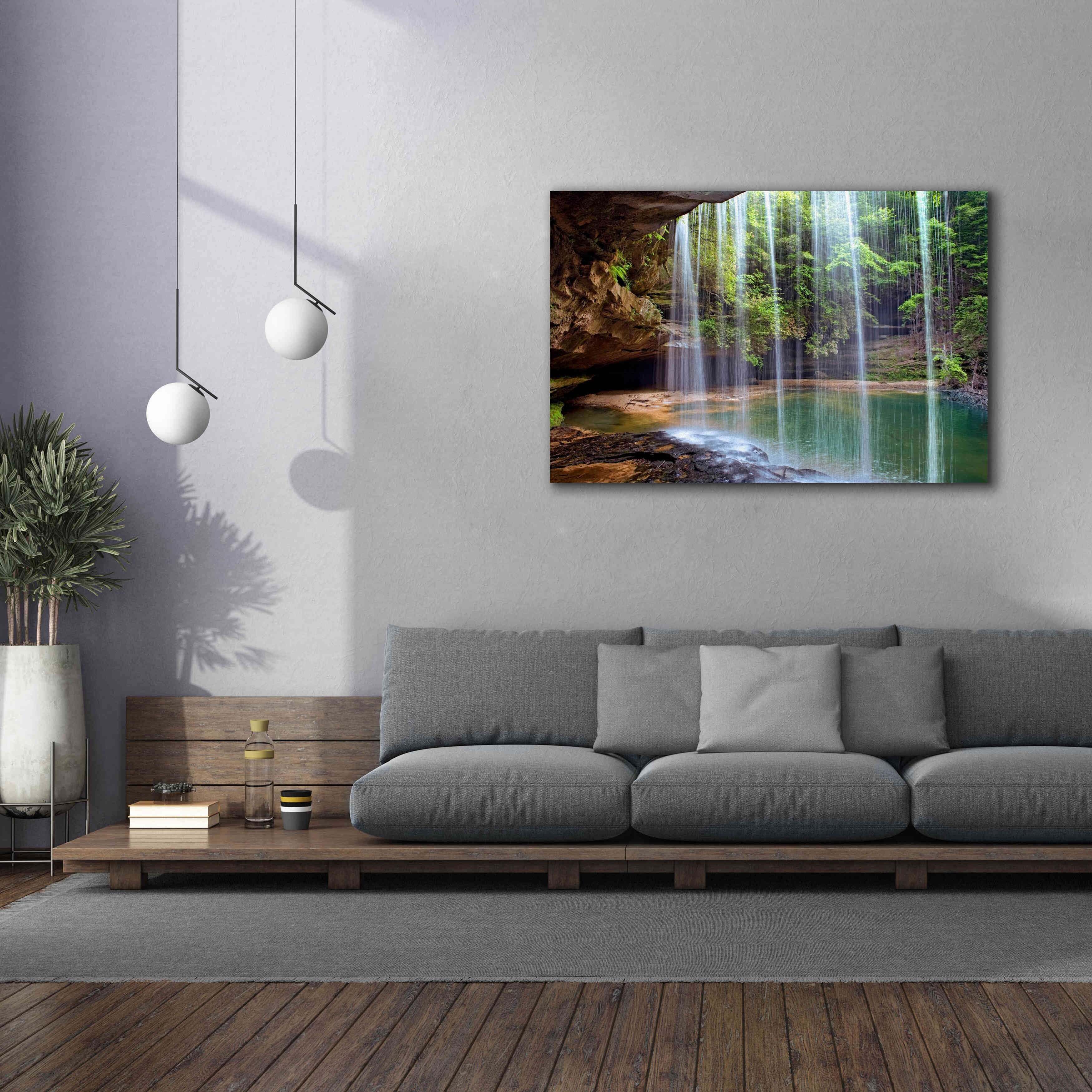 'Alabama Caney Creek Veil' by Mike Jones, Giclee Canvas Wall Art,60 x 40