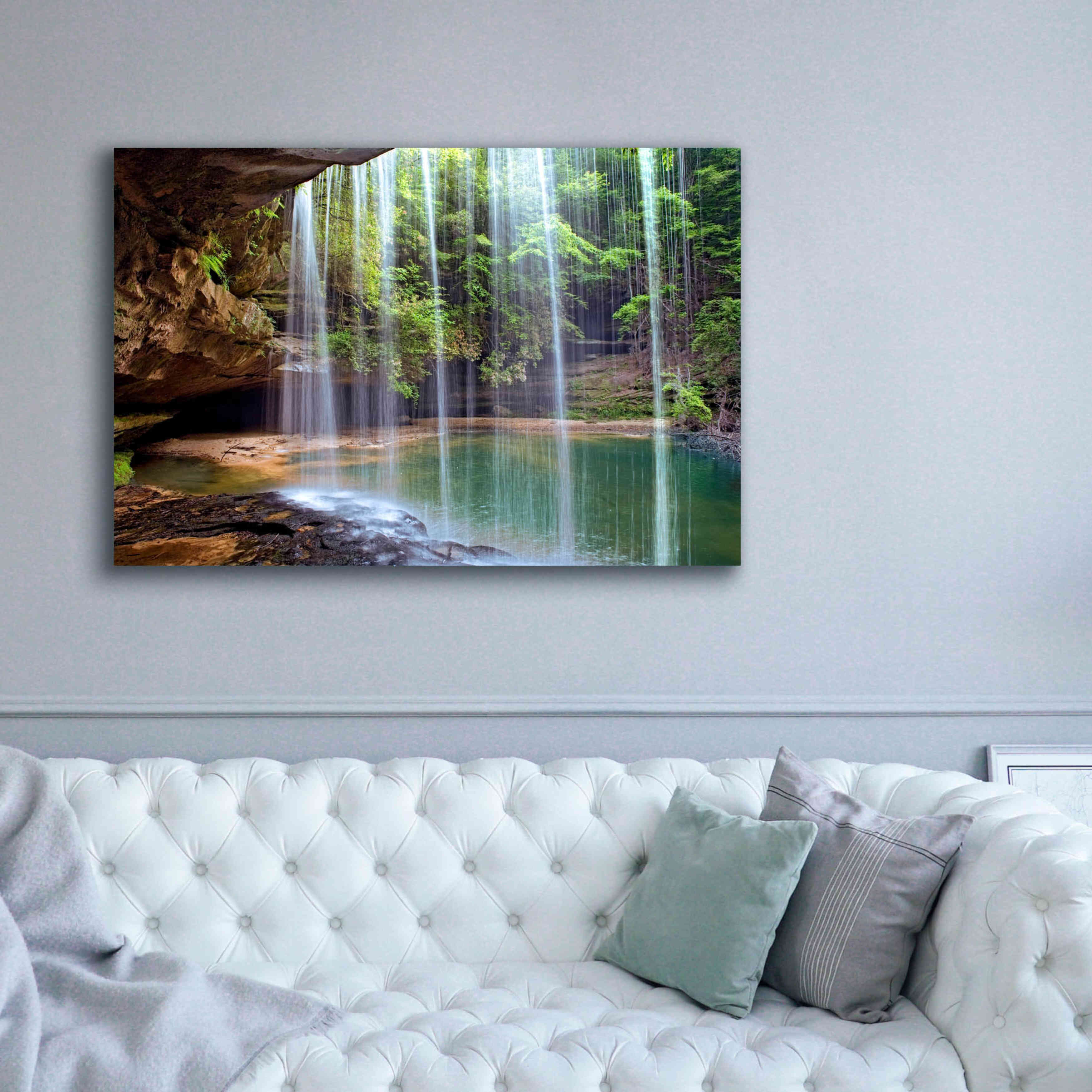 'Alabama Caney Creek Veil' by Mike Jones, Giclee Canvas Wall Art,60 x 40