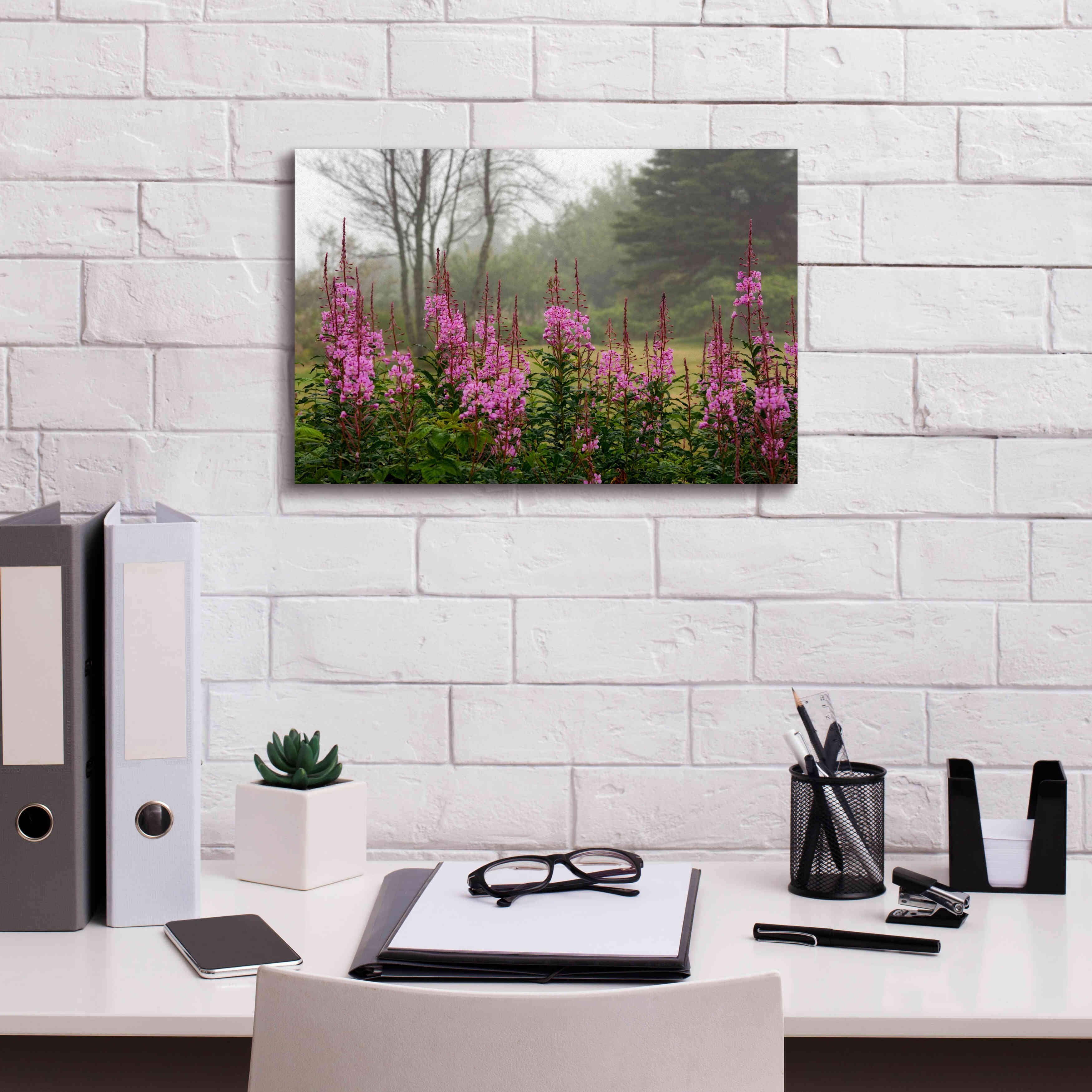 'Campobello Lupine' by Mike Jones, Giclee Canvas Wall Art,18 x 12