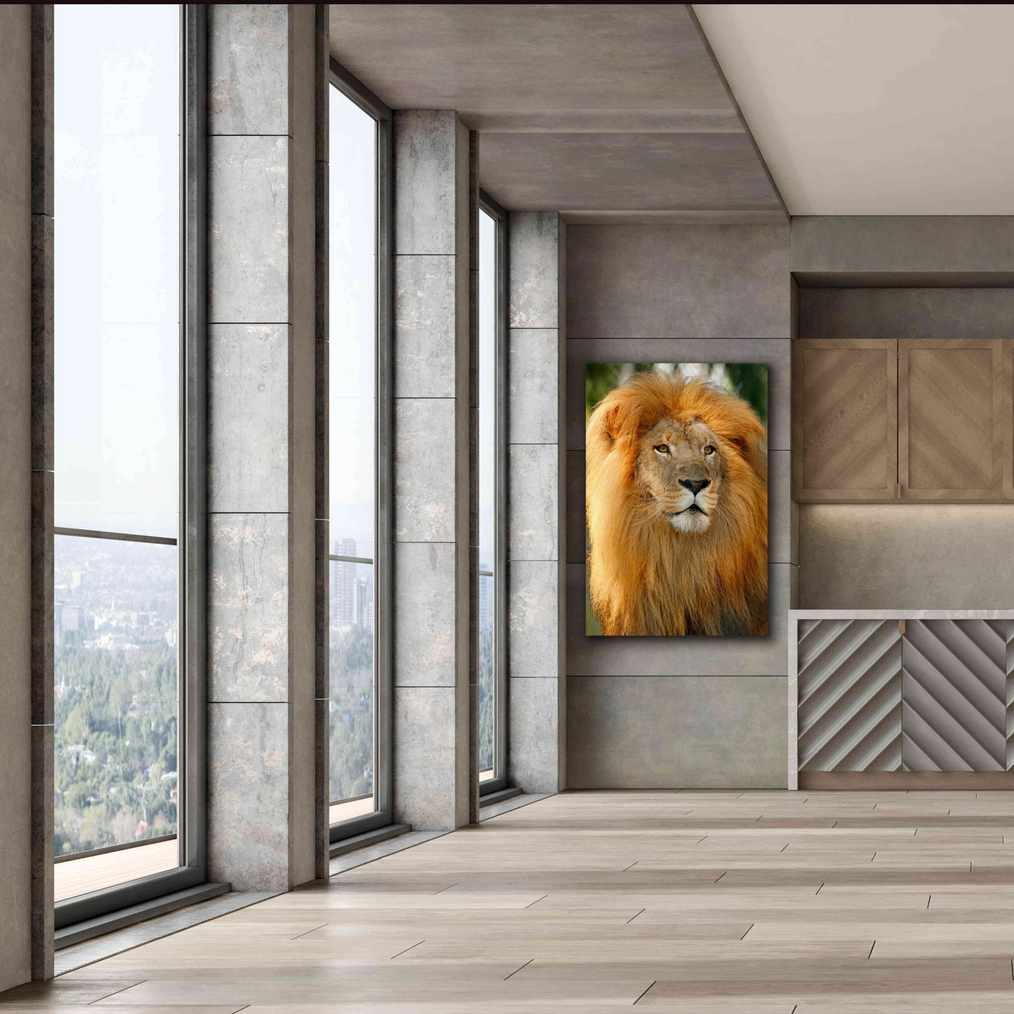 'Lion' by Mike Jones, Giclee Canvas Wall Art,40 x 60