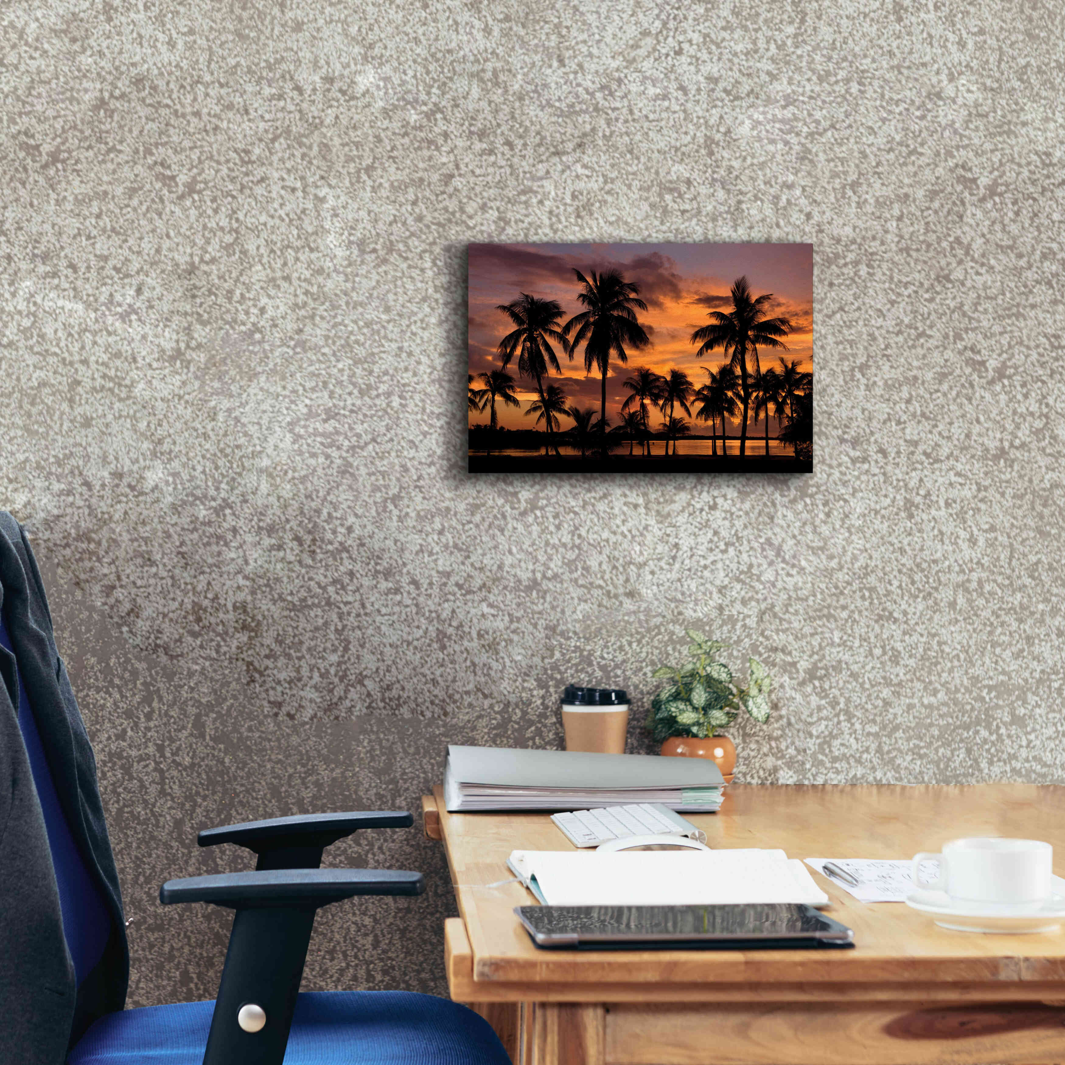 'Marathon Key Sunset' by Mike Jones, Giclee Canvas Wall Art,18 x 12