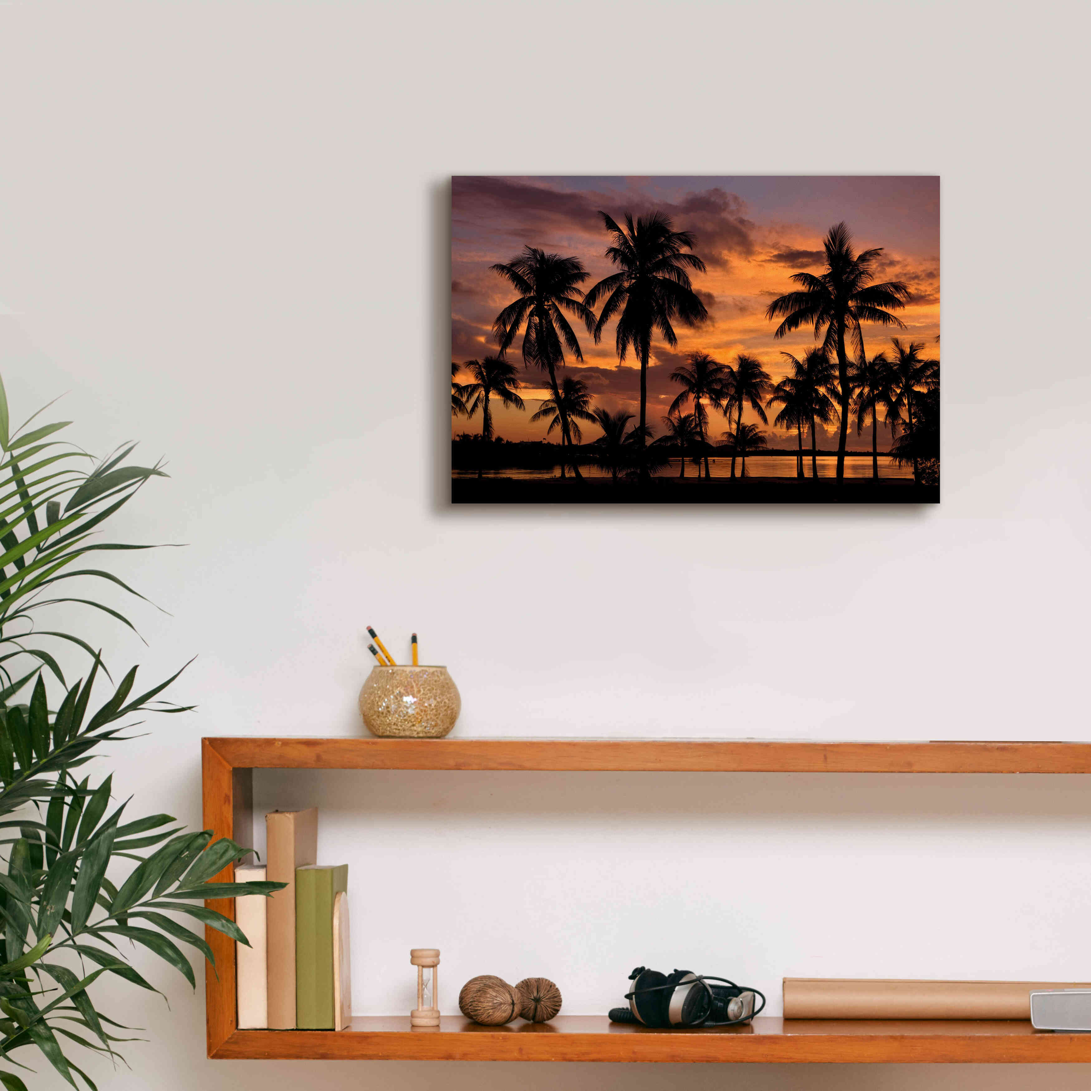 'Marathon Key Sunset' by Mike Jones, Giclee Canvas Wall Art,18 x 12