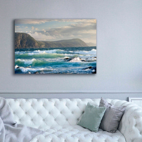 Image of 'Newfoundland Sunset Surf' by Mike Jones, Giclee Canvas Wall Art,60 x 40