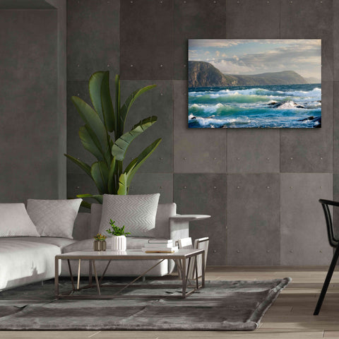 Image of 'Newfoundland Sunset Surf' by Mike Jones, Giclee Canvas Wall Art,60 x 40