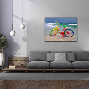 'Rainbow Bike' by Mike Jones, Giclee Canvas Wall Art,54 x 40