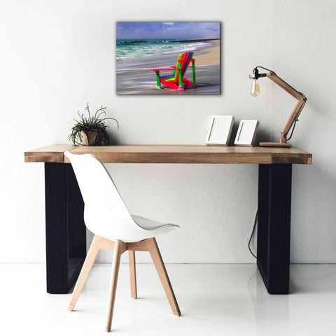 Image of 'Rainbow Chair' by Mike Jones, Giclee Canvas Wall Art,26 x 18