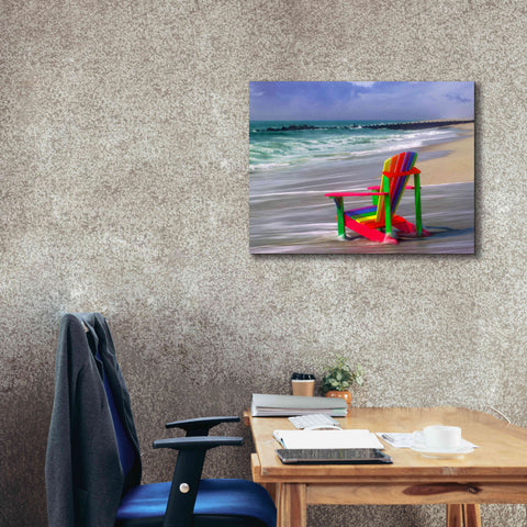 Image of 'Rainbow Chair' by Mike Jones, Giclee Canvas Wall Art,34 x 26
