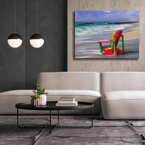 Image of 'Rainbow Chair' by Mike Jones, Giclee Canvas Wall Art,54 x 40