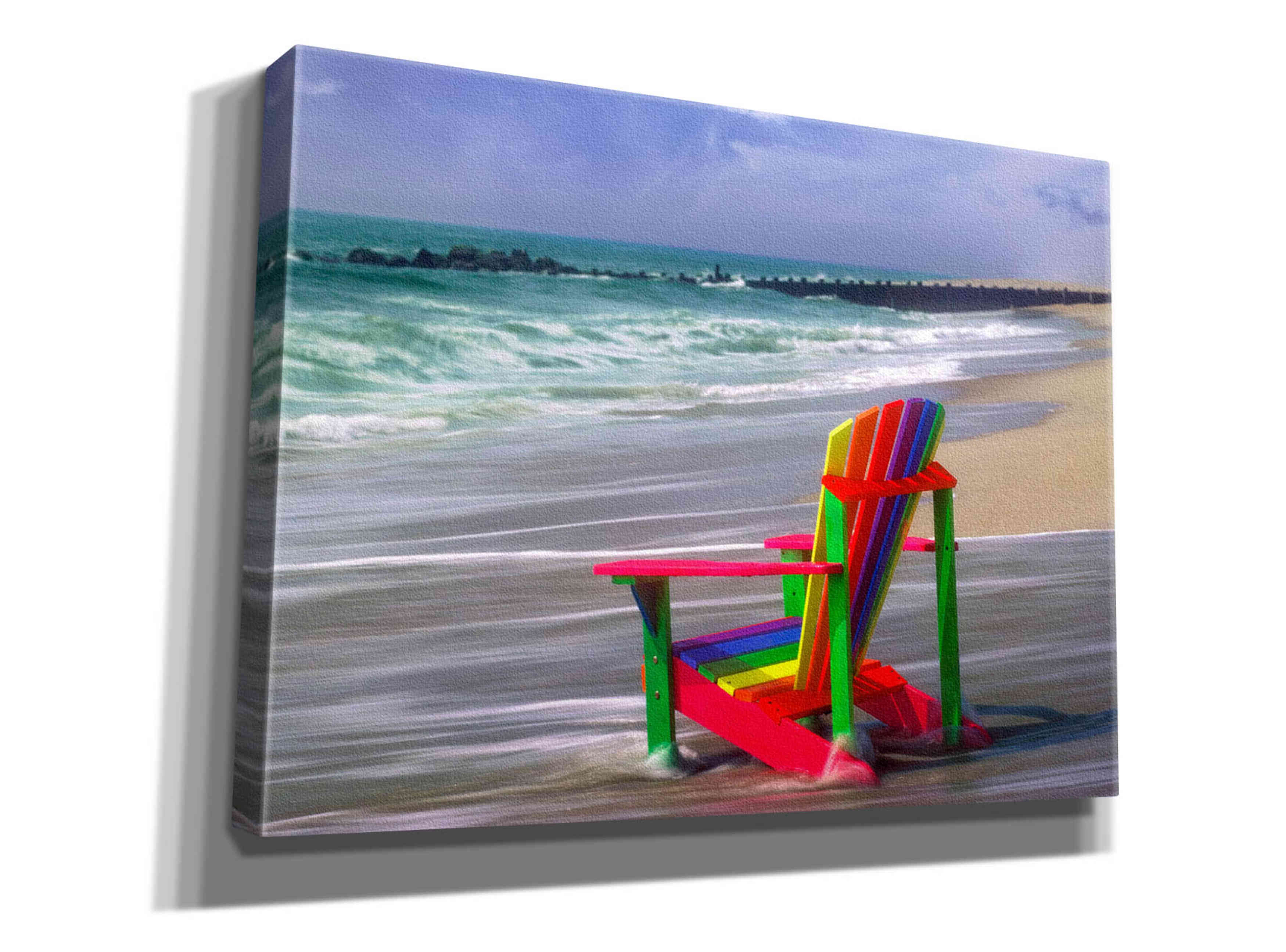 'Rainbow Chair' by Mike Jones, Giclee Canvas Wall Art