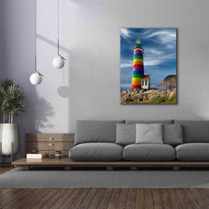 'Rainbow Lighthouse North' by Mike Jones, Giclee Canvas Wall Art,40 x 54