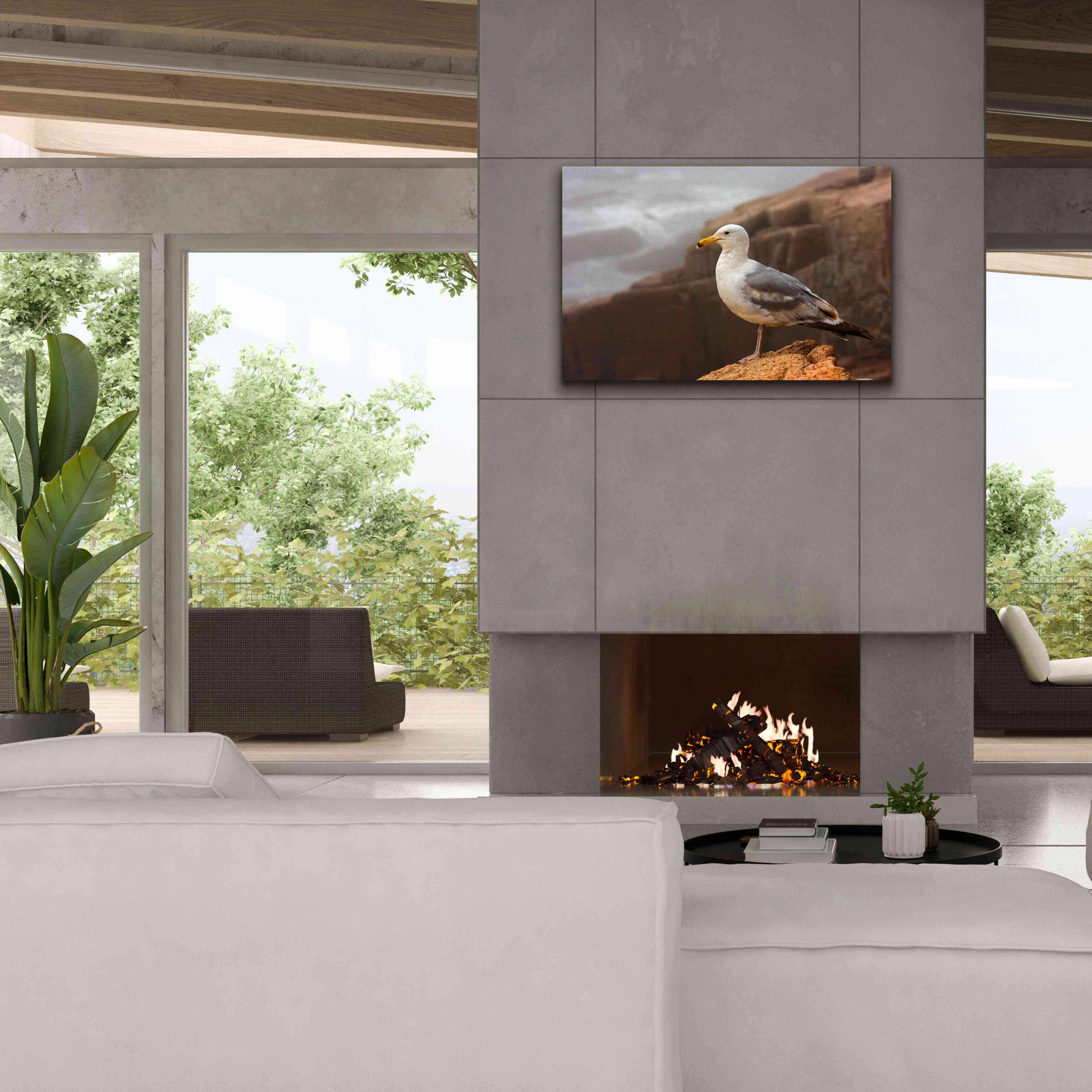 'Seagull' by Mike Jones, Giclee Canvas Wall Art,40 x 26