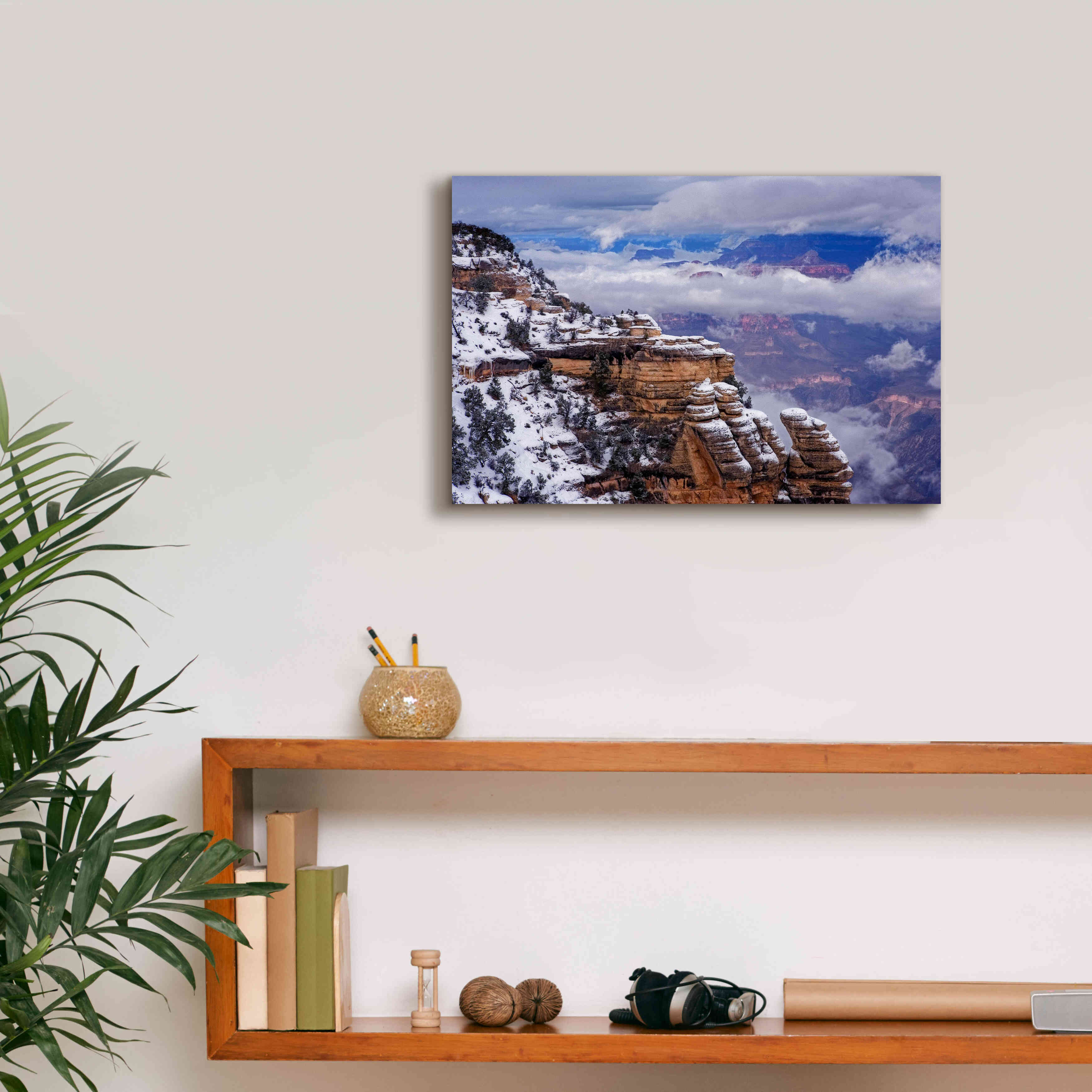 'Storm Clouds Mather Point' by Mike Jones, Giclee Canvas Wall Art,18 x 12