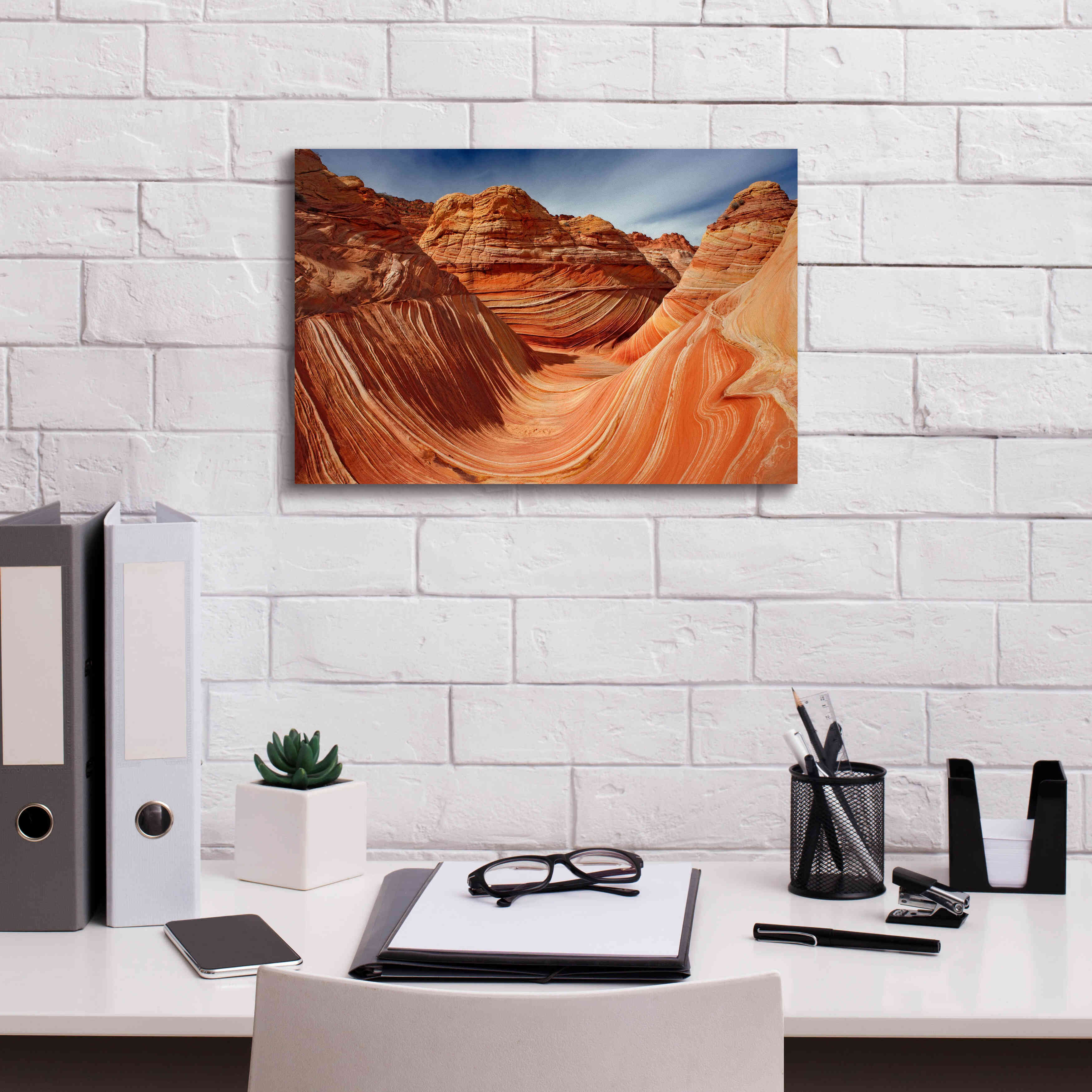 'The Wave Classic View' by Mike Jones, Giclee Canvas Wall Art,18 x 12