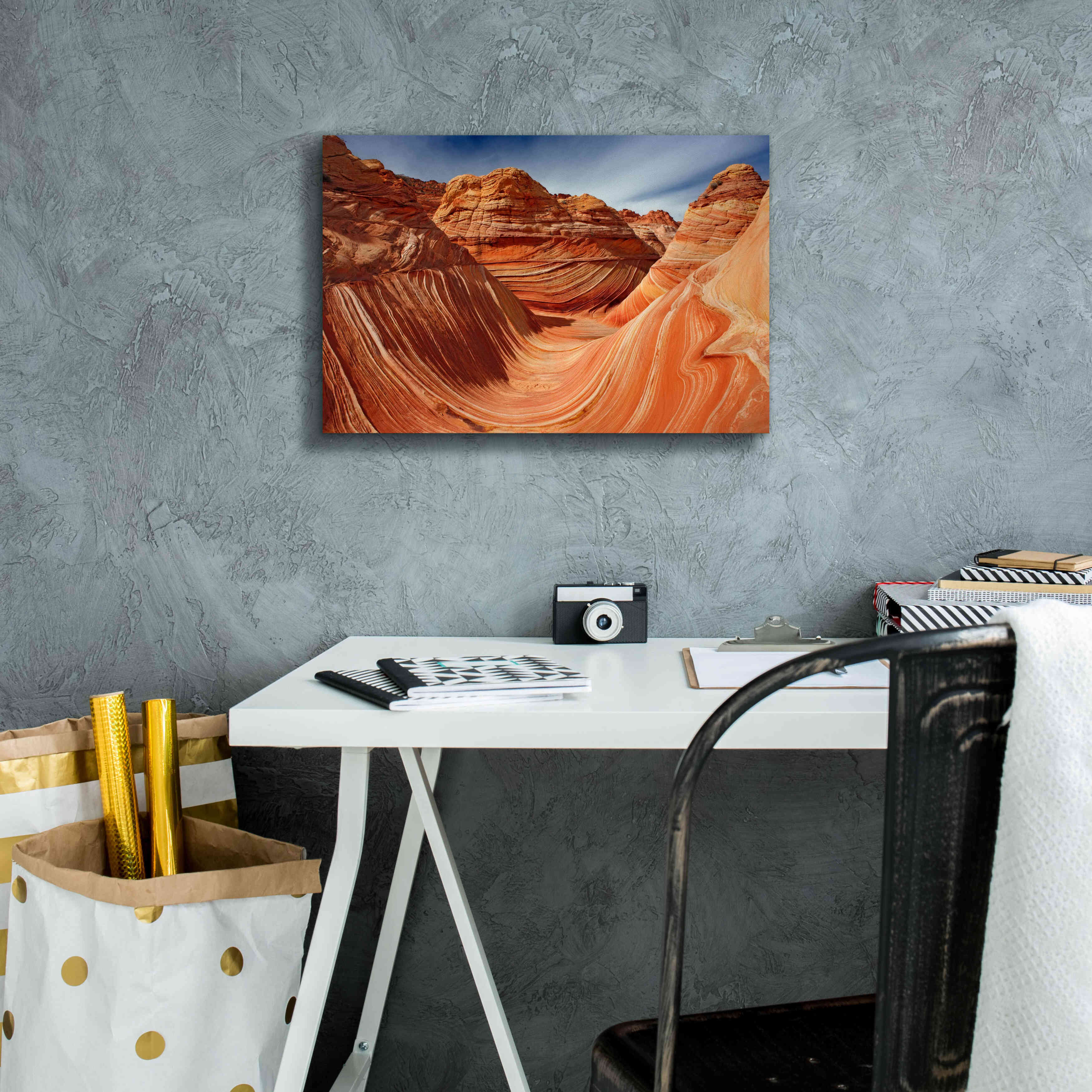 'The Wave Classic View' by Mike Jones, Giclee Canvas Wall Art,18 x 12