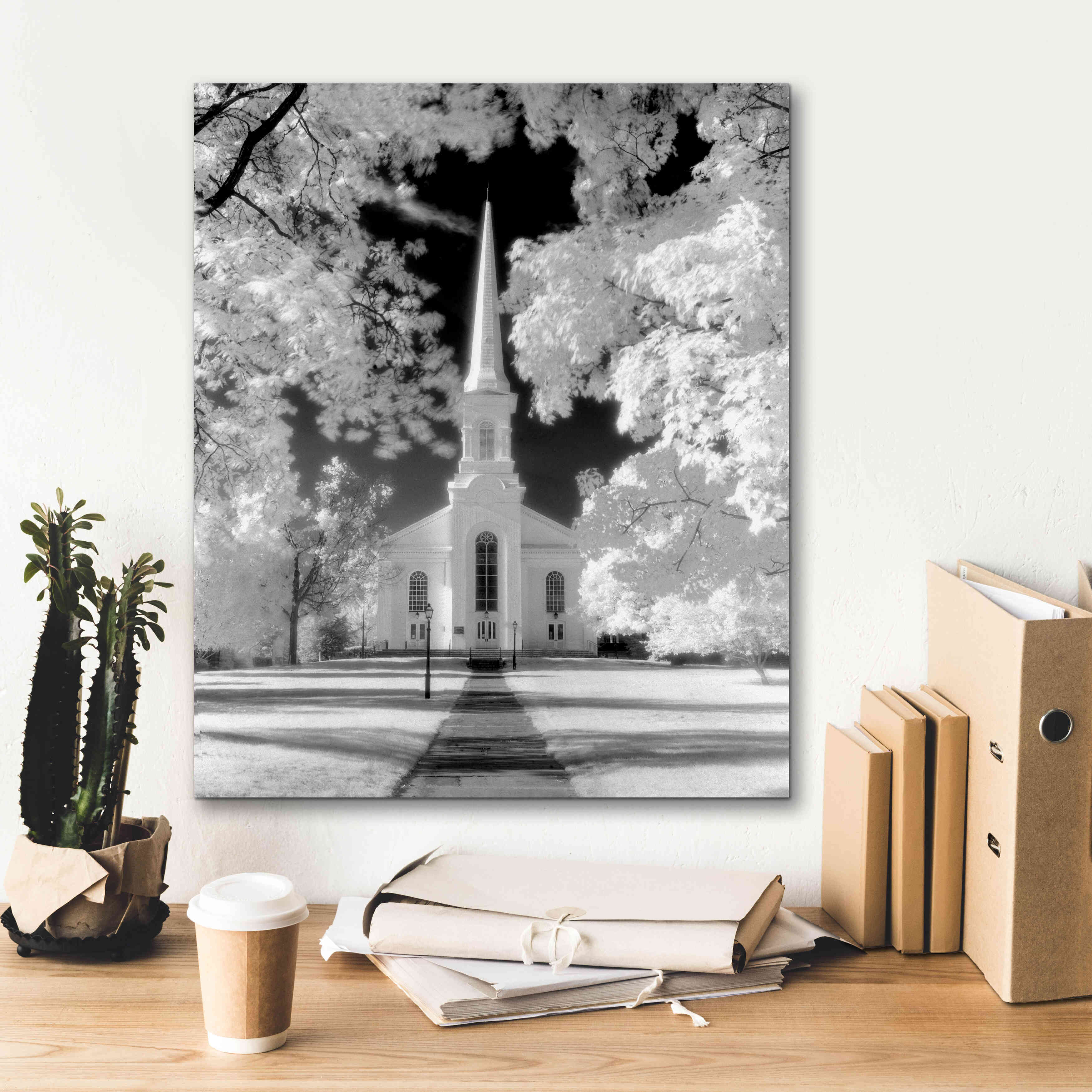 'Westfield Church Infrared' by Mike Jones, Giclee Canvas Wall Art,20 x 24