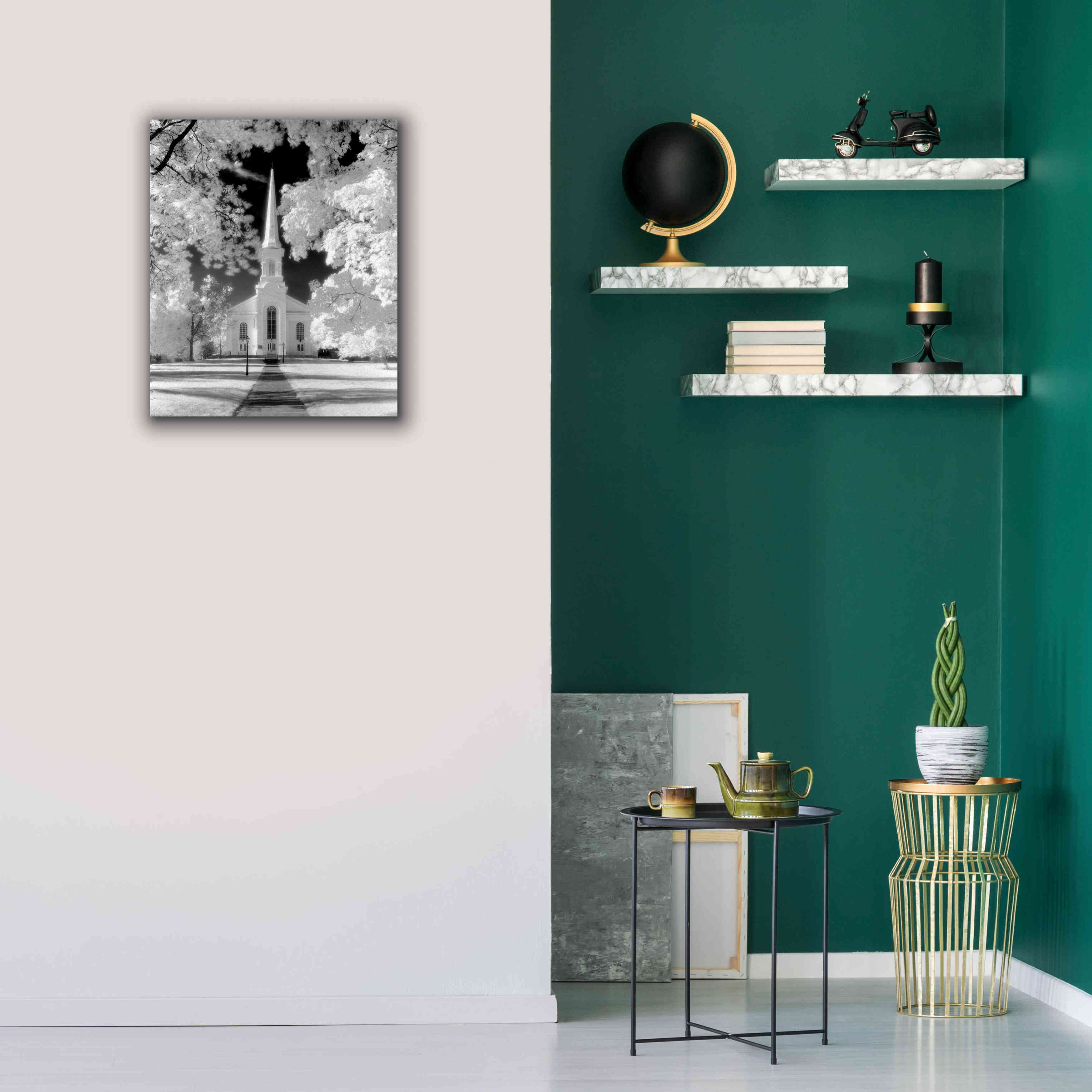 'Westfield Church Infrared' by Mike Jones, Giclee Canvas Wall Art,20 x 24