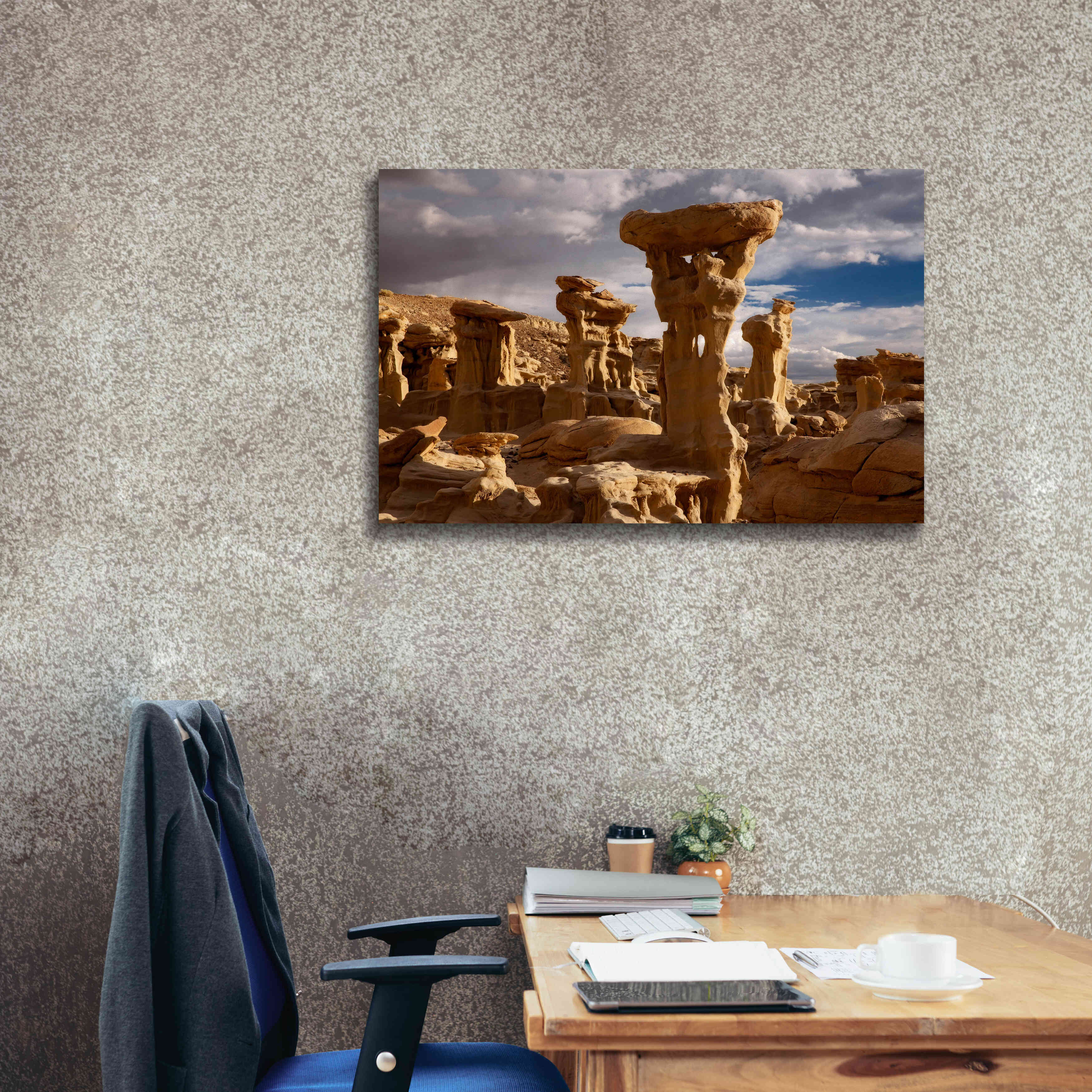 'Ah She Sle Pah Alien Throne' by Mike Jones, Giclee Canvas Wall Art,40 x 26