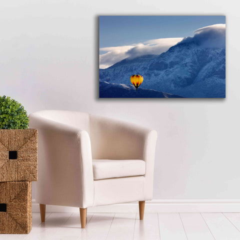 Image of 'Balloon Fiesta Snow' by Mike Jones, Giclee Canvas Wall Art,40 x 26