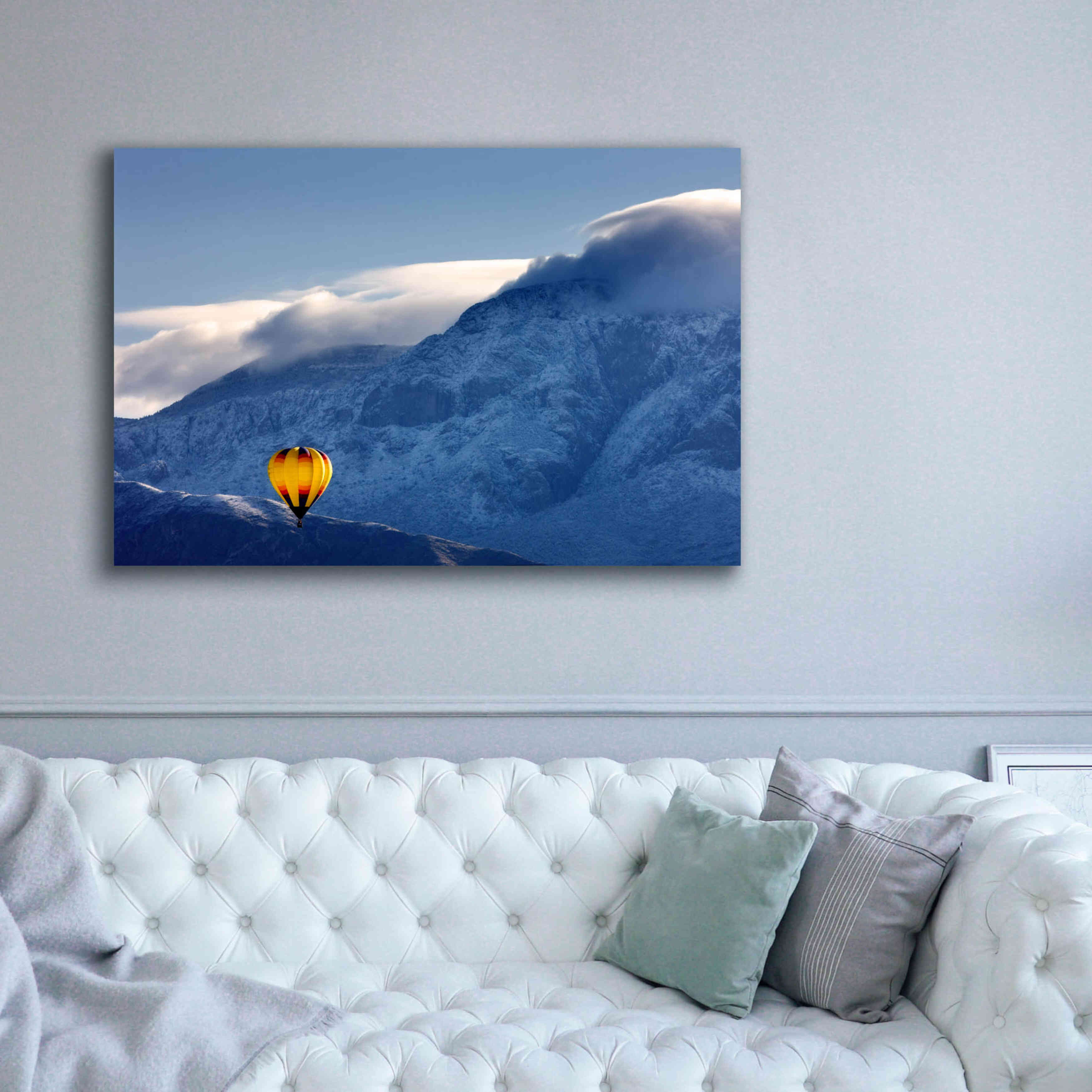 'Balloon Fiesta Snow' by Mike Jones, Giclee Canvas Wall Art,60 x 40