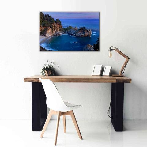 Image of 'Big Sur McWay Falls' by Mike Jones, Giclee Canvas Wall Art,40 x 26