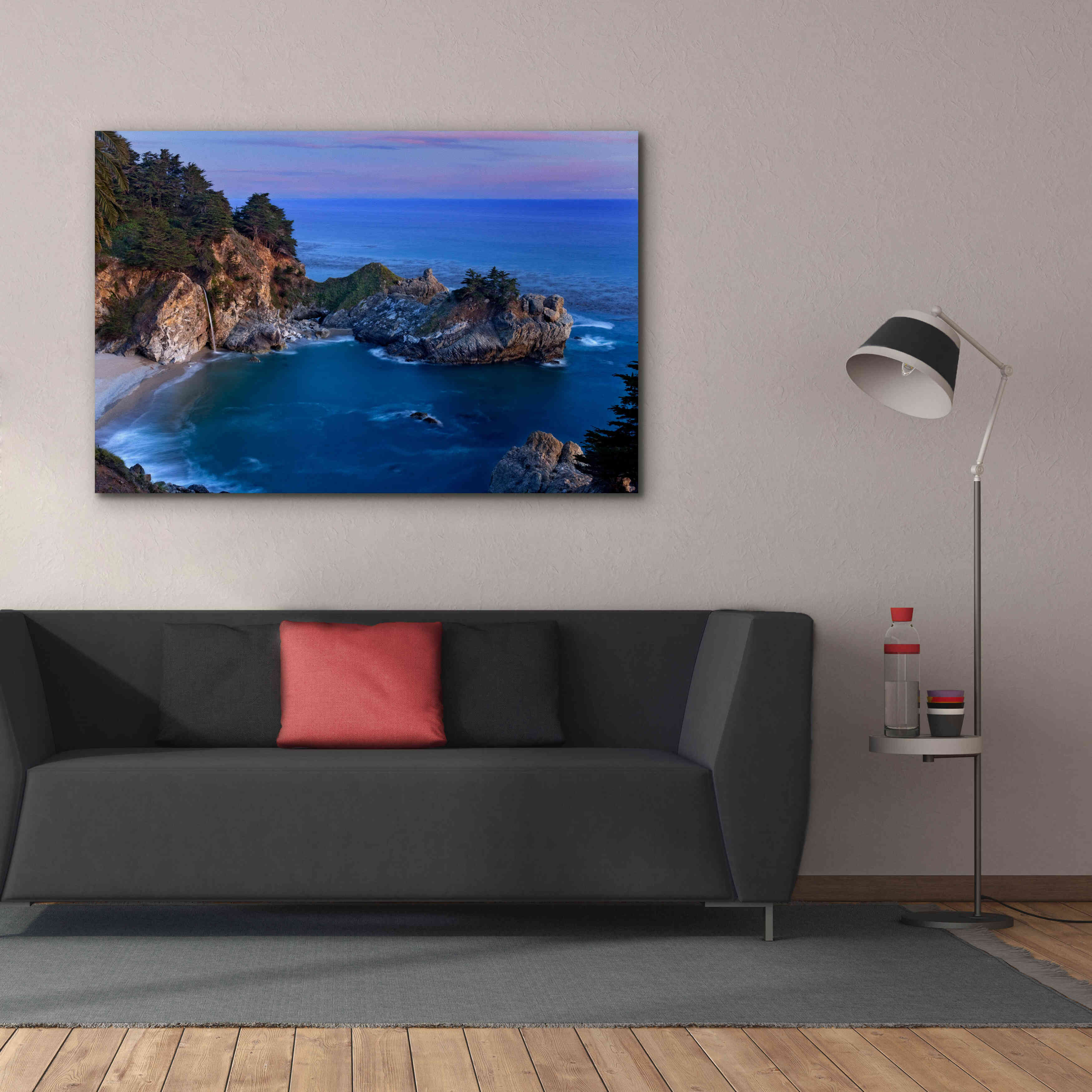 'Big Sur McWay Falls' by Mike Jones, Giclee Canvas Wall Art,60 x 40