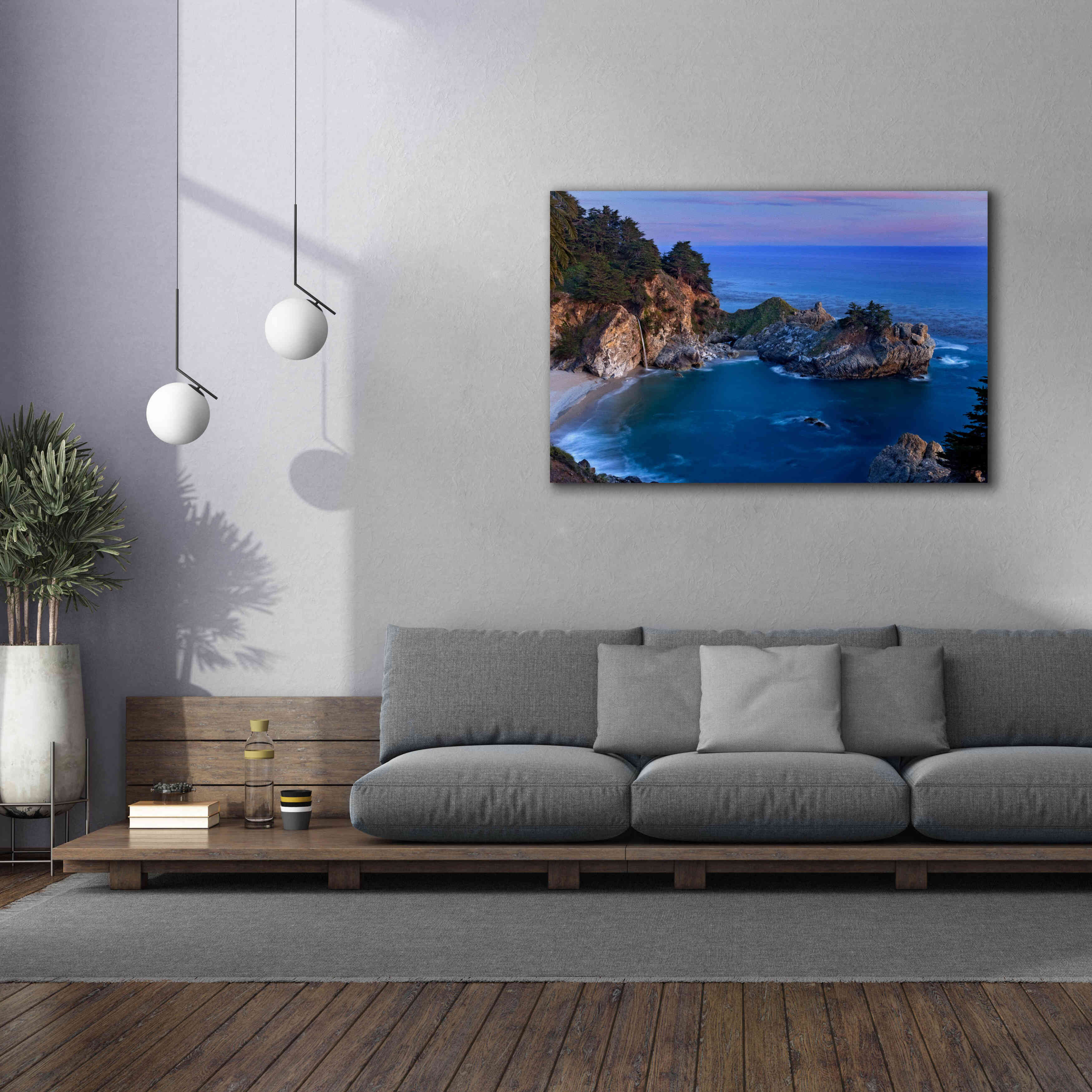 'Big Sur McWay Falls' by Mike Jones, Giclee Canvas Wall Art,60 x 40