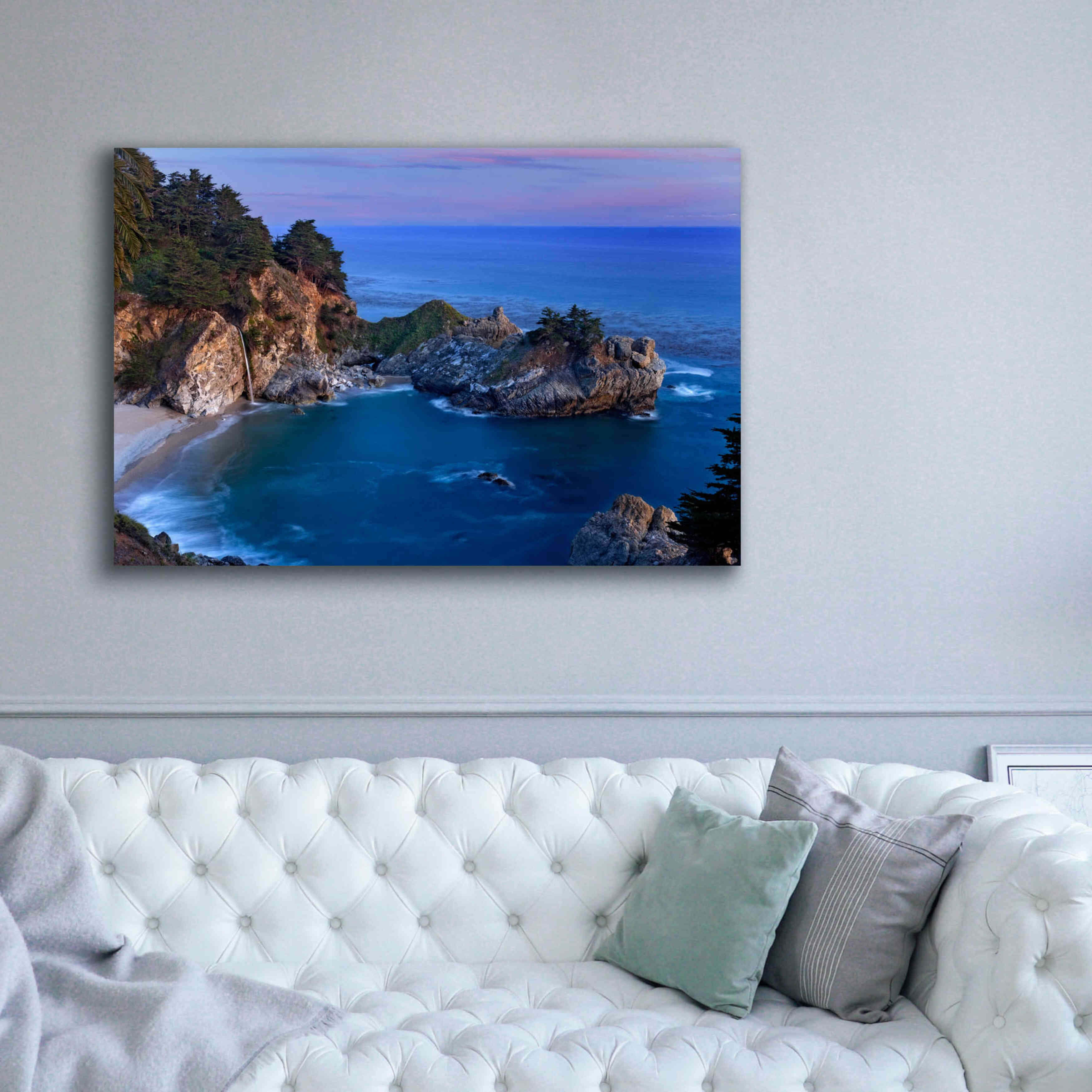 'Big Sur McWay Falls' by Mike Jones, Giclee Canvas Wall Art,60 x 40