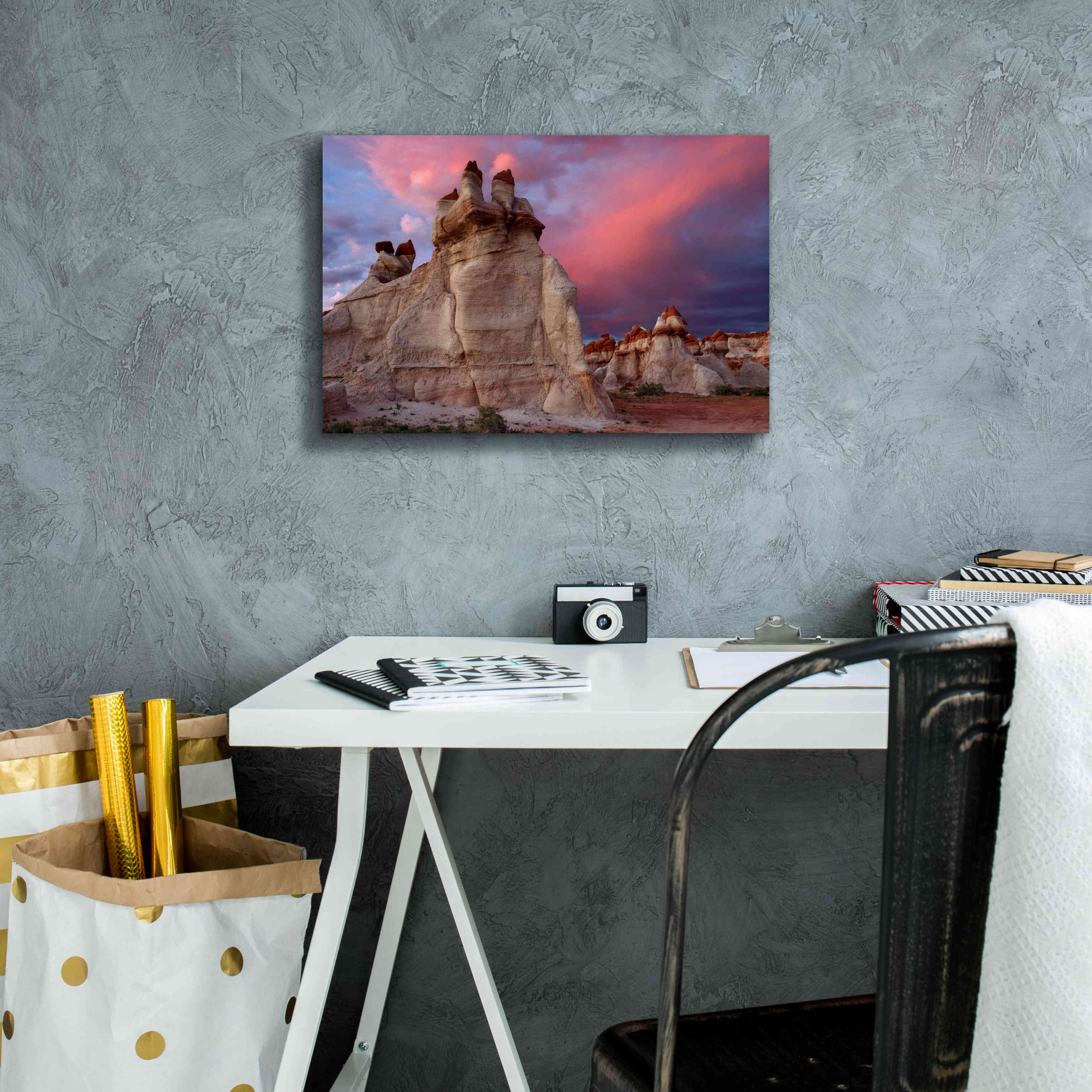 'Blue Canyon Dusk' by Mike Jones, Giclee Canvas Wall Art,18 x 12