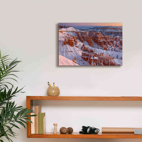 Image of 'Bryce Sunrise At Sunriset' by Mike Jones, Giclee Canvas Wall Art,18 x 12