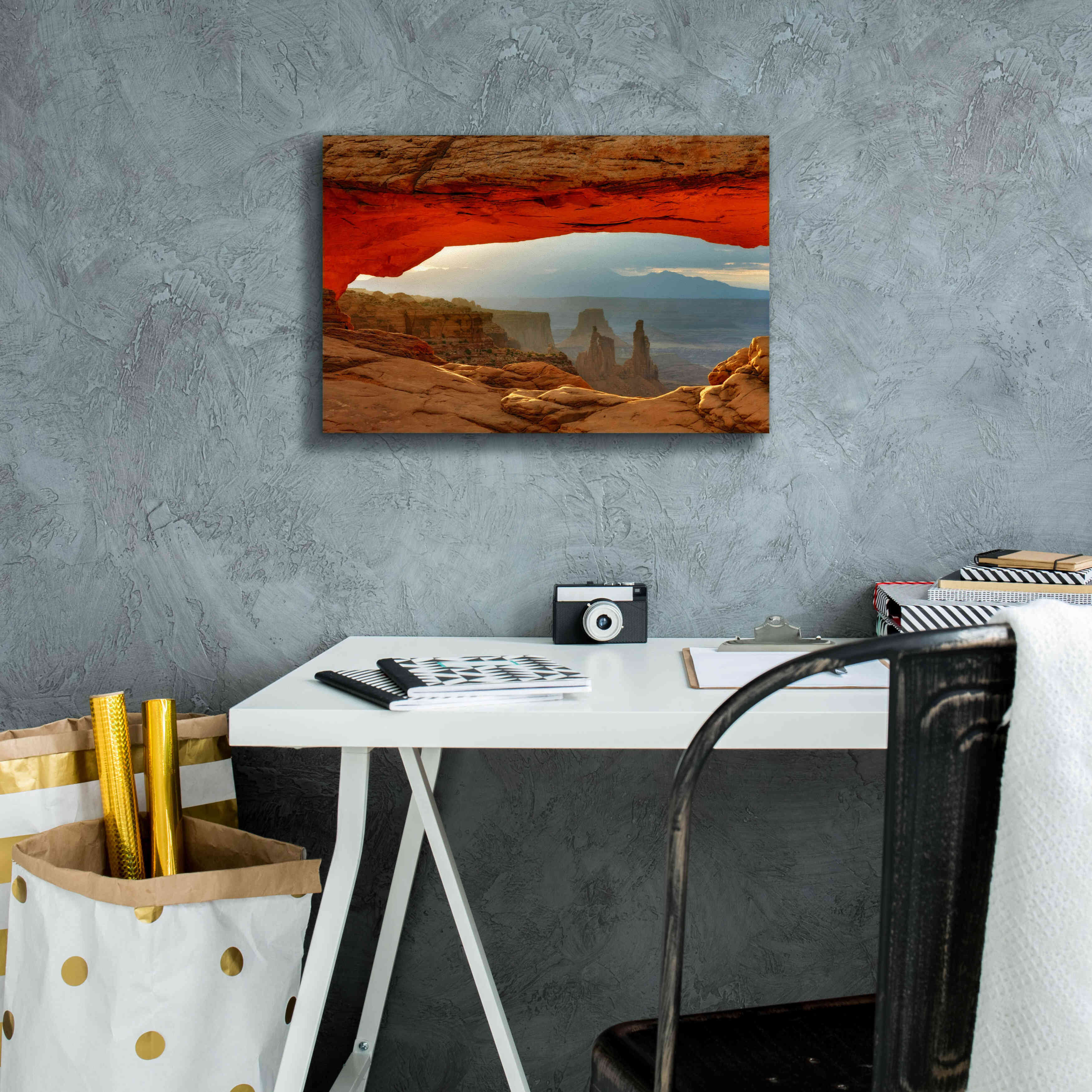 'Canyonlands Mesa Arch' by Mike Jones, Giclee Canvas Wall Art,18 x 12