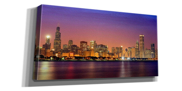 'Chicago Dusk full skyline' by Mike Jones, Giclee Canvas Wall Art