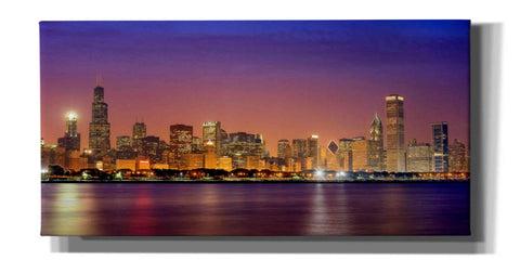 Image of 'Chicago Dusk full skyline' by Mike Jones, Giclee Canvas Wall Art
