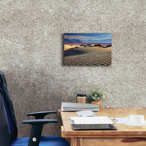 Image of 'Death Valley Mesquite Dunes' by Mike Jones, Giclee Canvas Wall Art,18 x 12