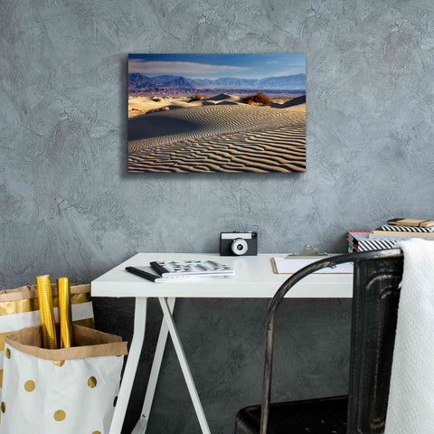 Image of 'Death Valley Mesquite Dunes' by Mike Jones, Giclee Canvas Wall Art,18 x 12