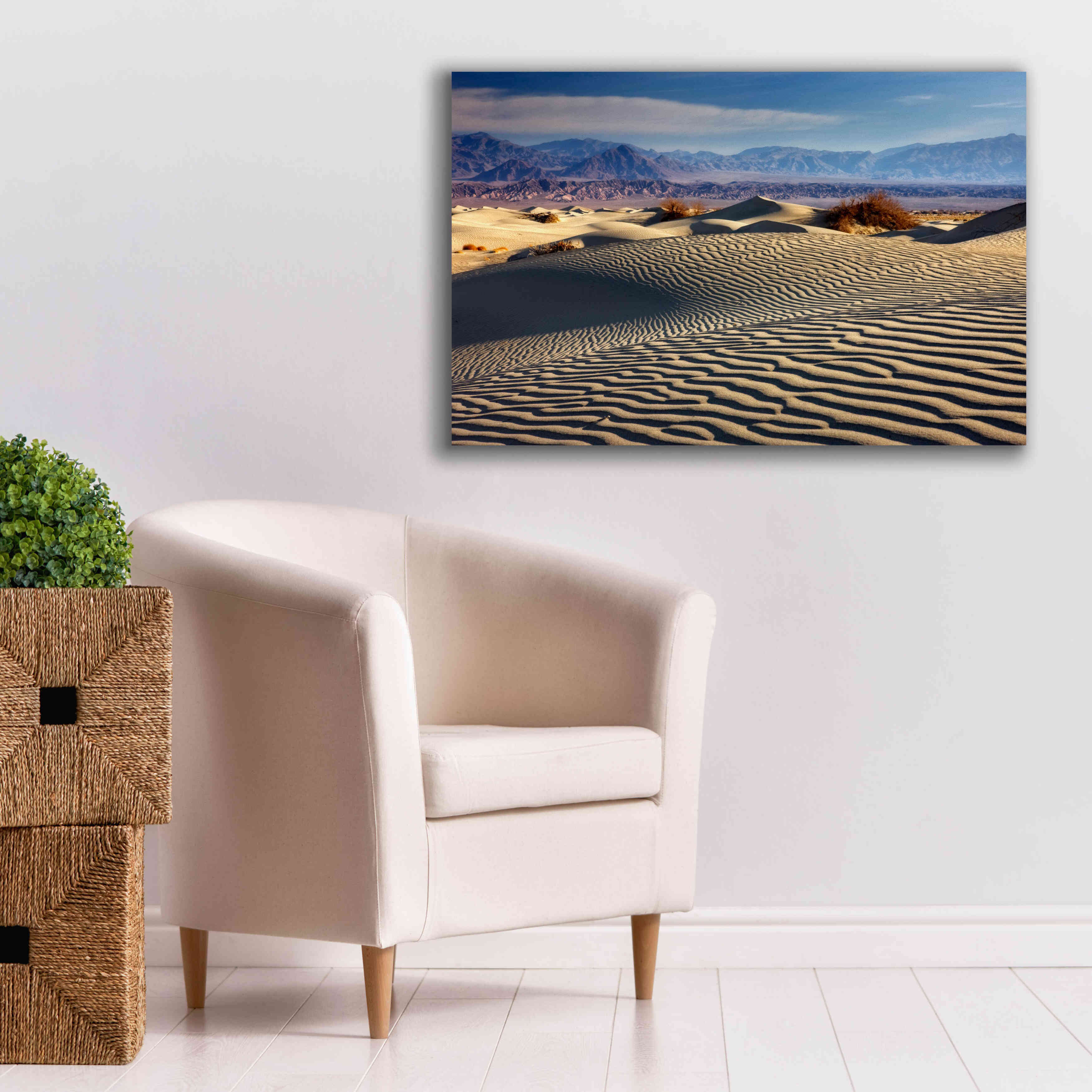 'Death Valley Mesquite Dunes' by Mike Jones, Giclee Canvas Wall Art,40 x 26