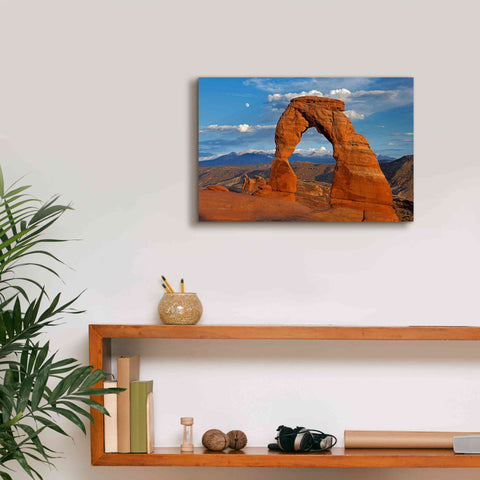 Image of 'Delicate Arch Sunset' by Mike Jones, Giclee Canvas Wall Art,18 x 12
