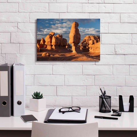 Image of 'Goblin Valley Tall Hoodoo' by Mike Jones, Giclee Canvas Wall Art,18 x 12