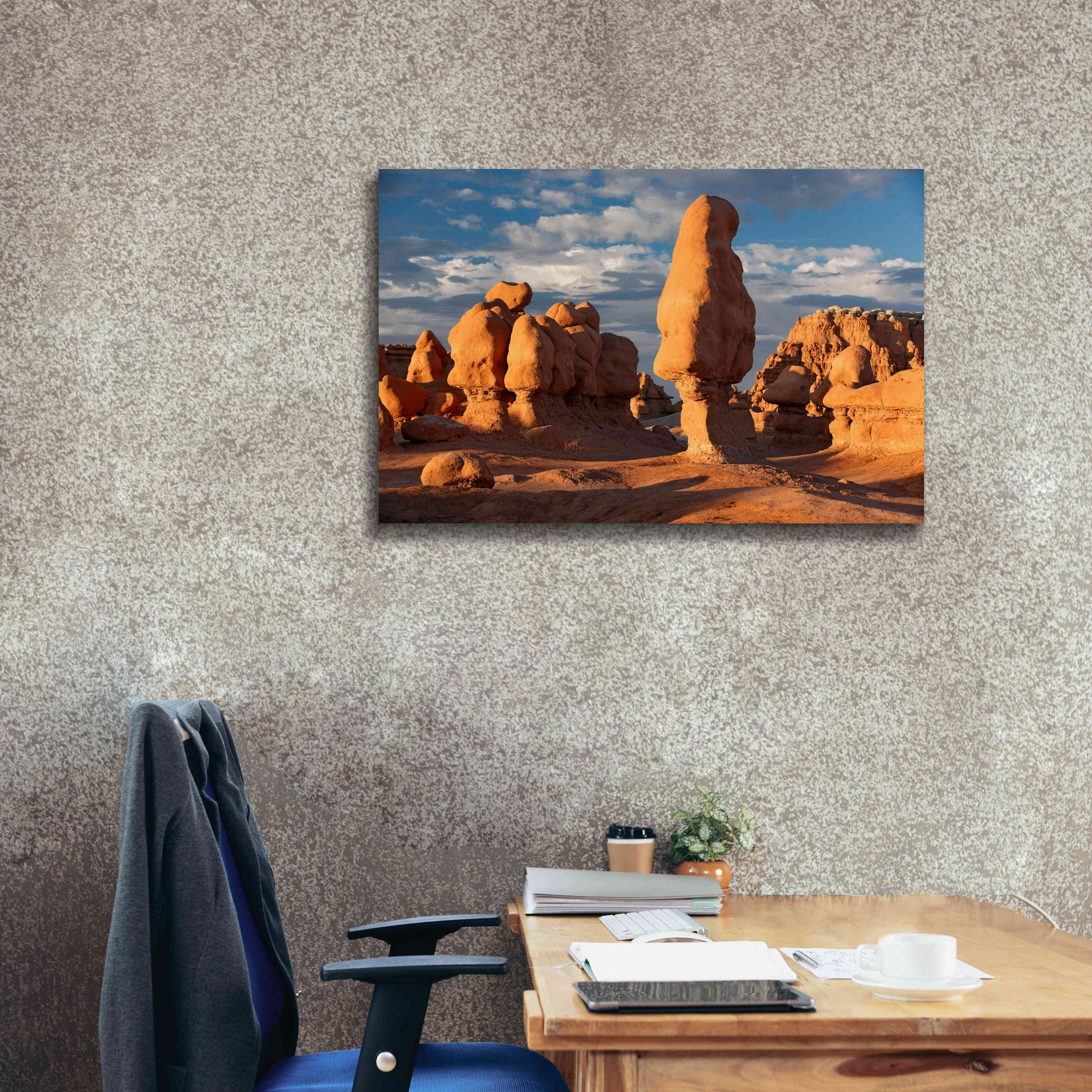 'Goblin Valley Tall Hoodoo' by Mike Jones, Giclee Canvas Wall Art,40 x 26