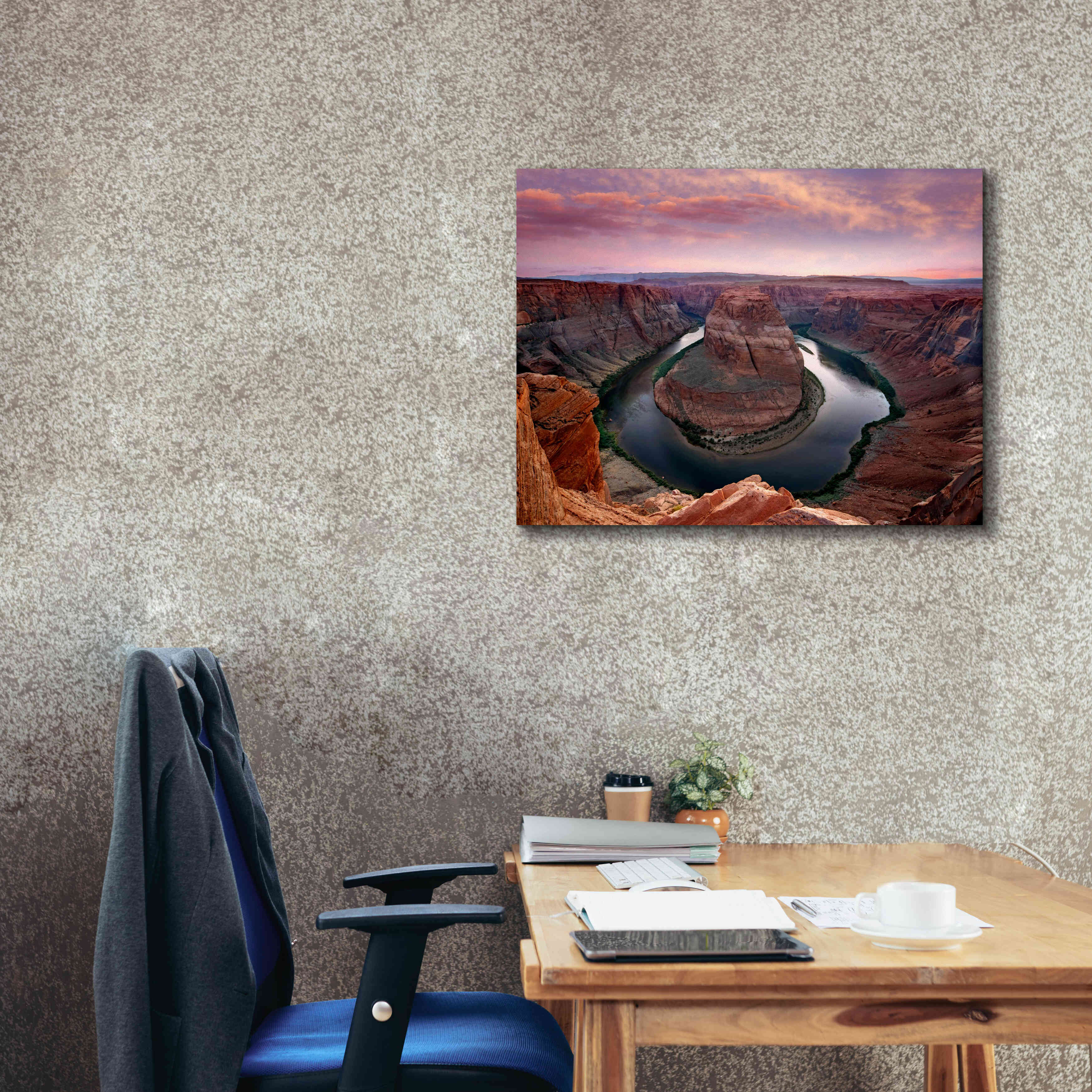 'Horseshoe Bend Dusk' by Mike Jones, Giclee Canvas Wall Art,34 x 26